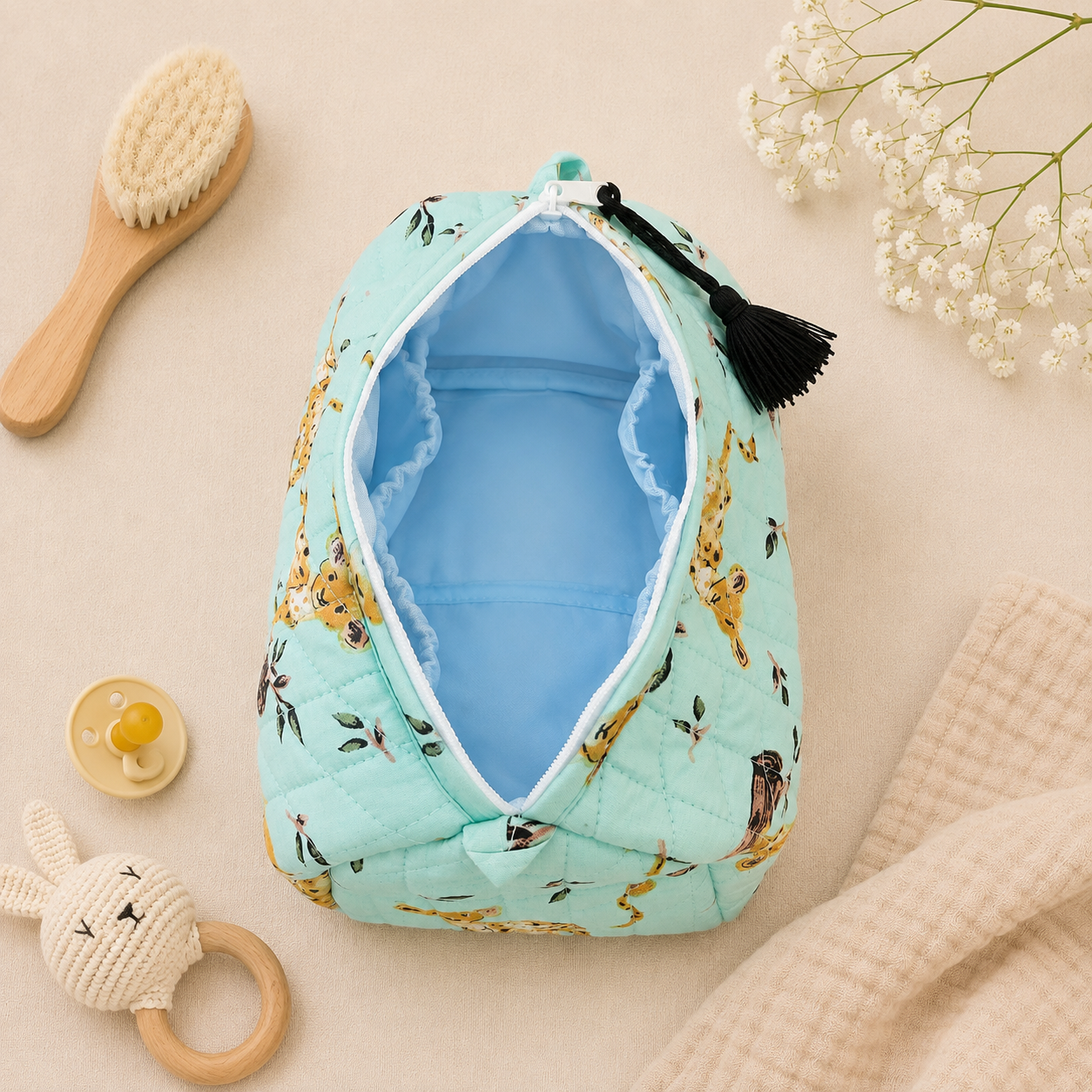 Multipurpose Pouches- Set of Three I Waterproof Lining I Four Mini Pockets Inside