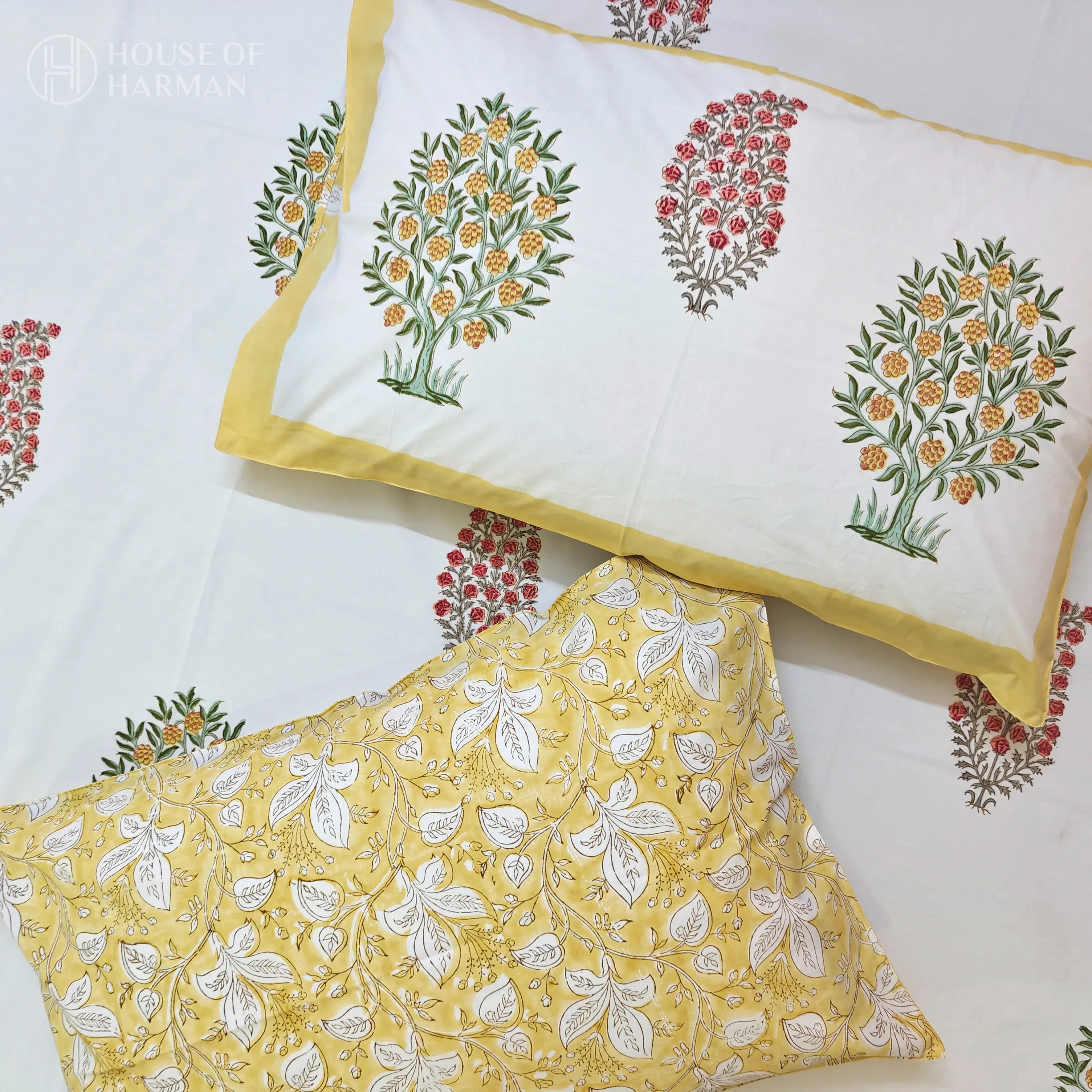 Spring Floral Canopy Bedsheet - HOUSE OF HARMAN