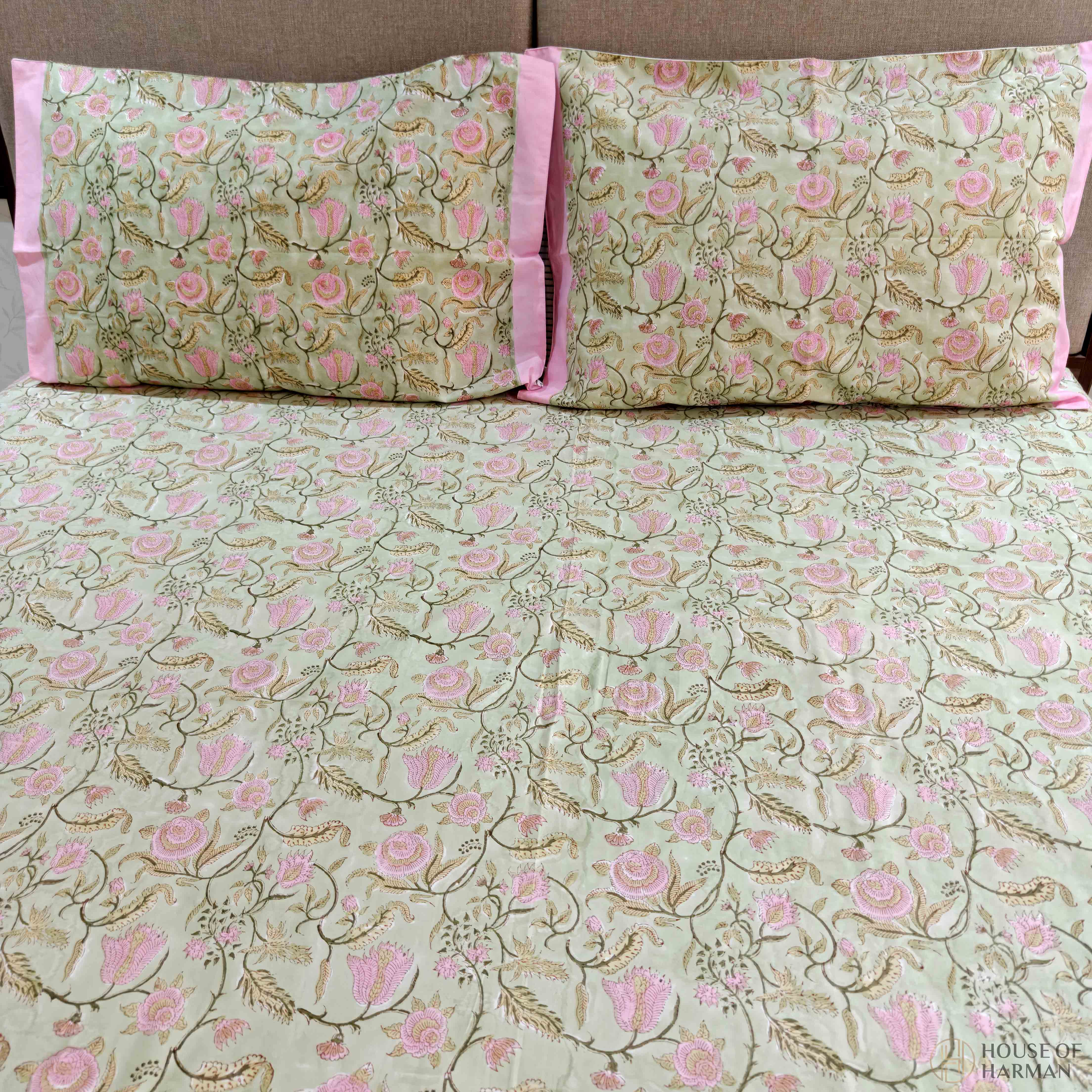 Sage Blossom Haven Bedsheet
