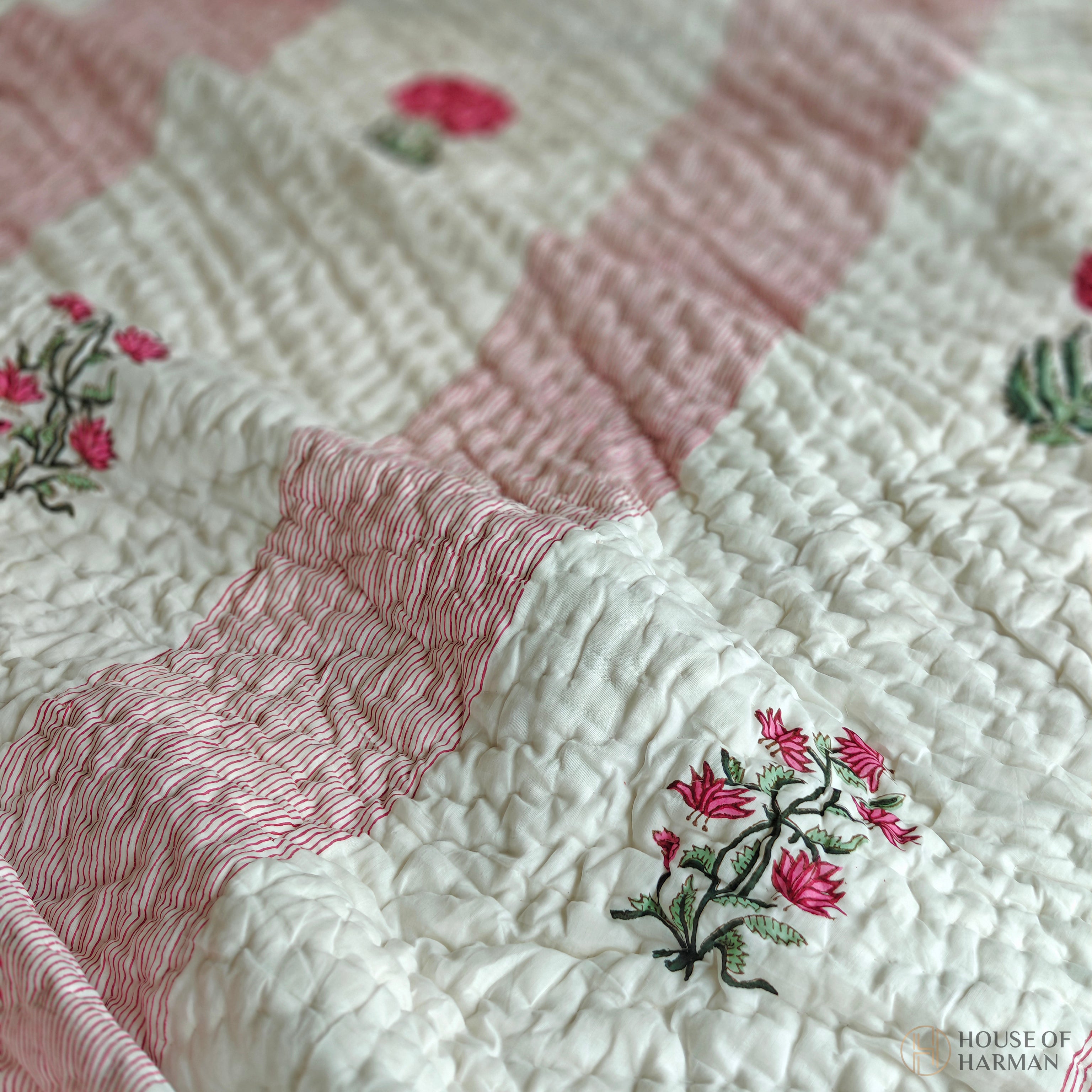 Mint Stripe Mist Quilt