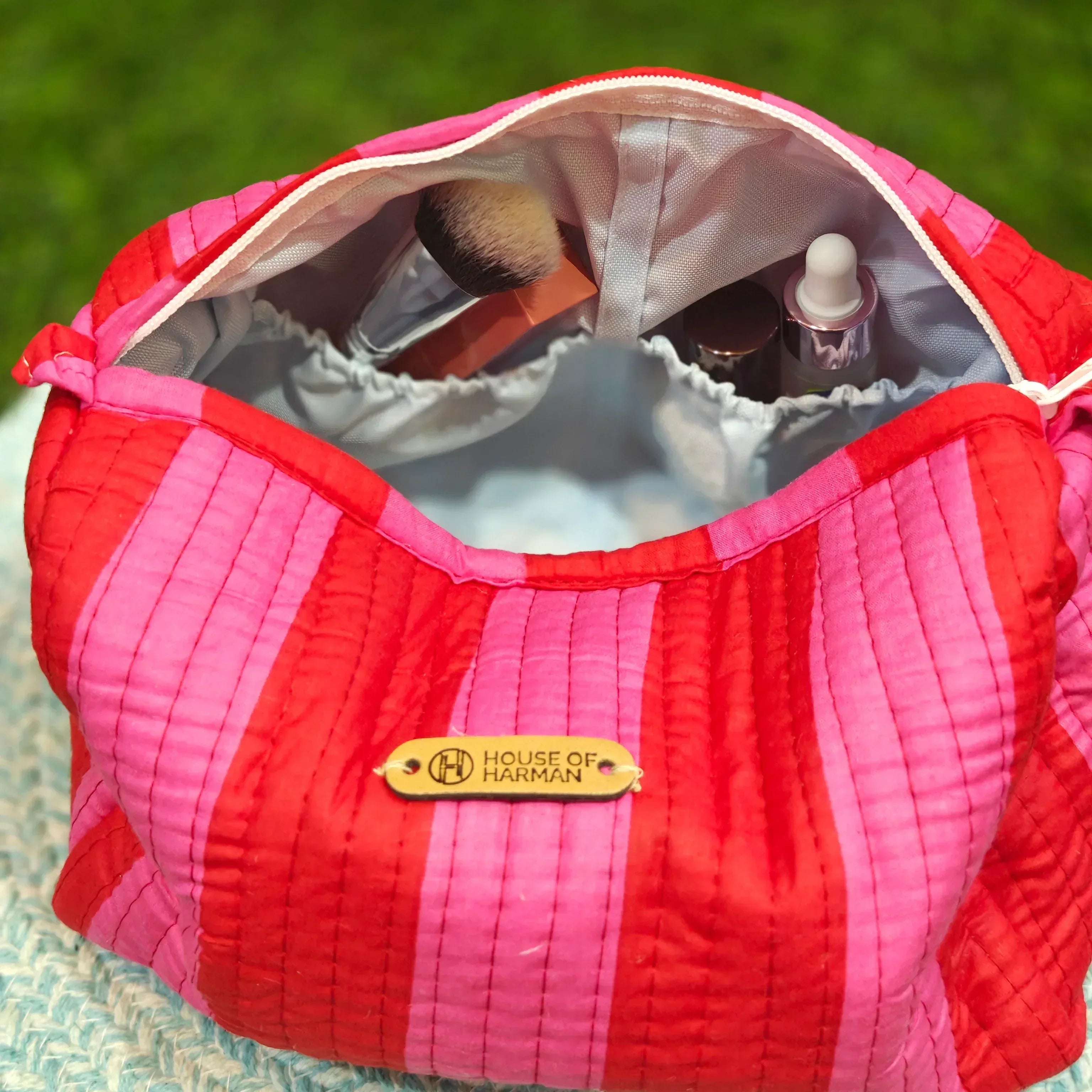 Multipurpose Pouches- Set of Three I Waterproof Lining I Four Mini Pockets Inside - HOUSE OF HARMAN