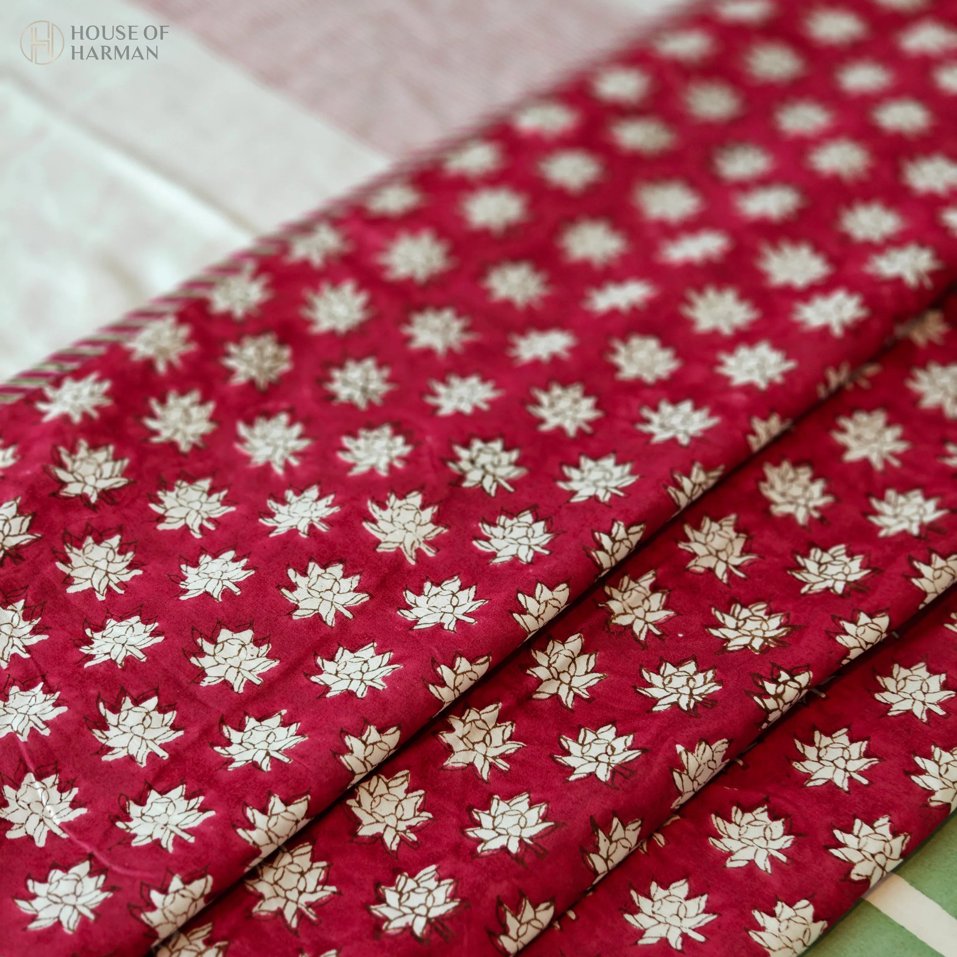 Mint Stripe Mist Dohar - HOUSE OF HARMAN