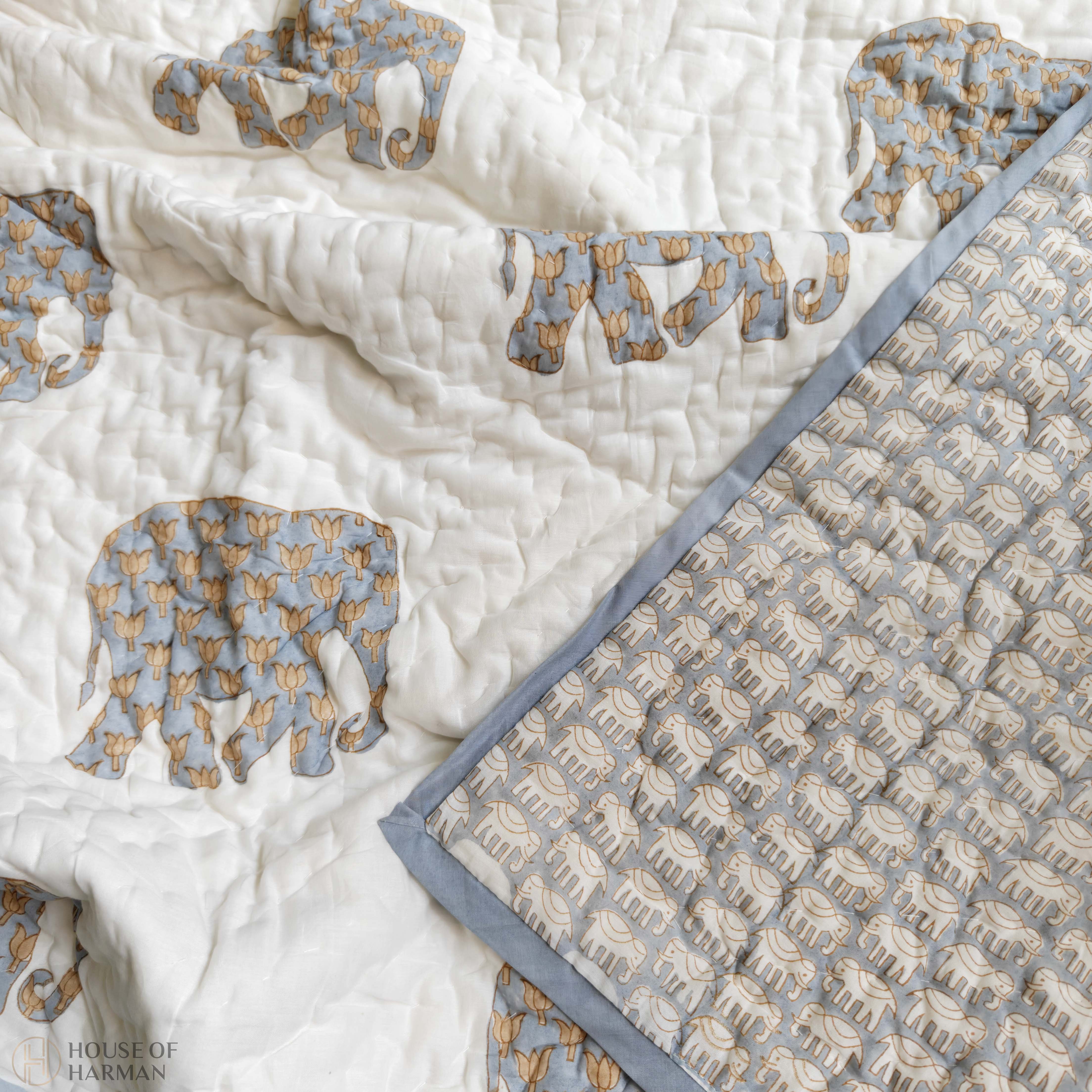 Tiny Tusk Dreams Baby Quilt