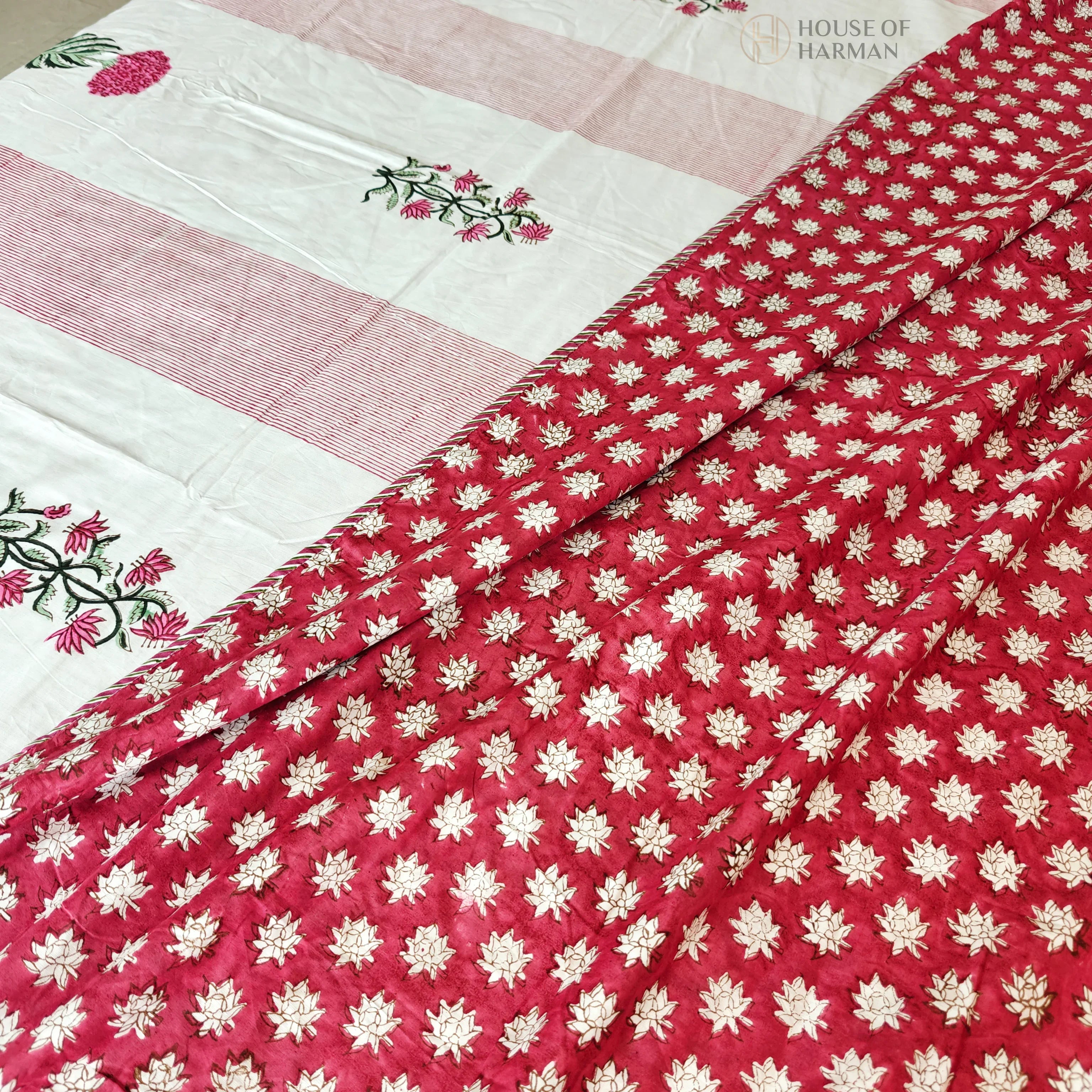 Mint Stripe Mist Dohar - HOUSE OF HARMAN