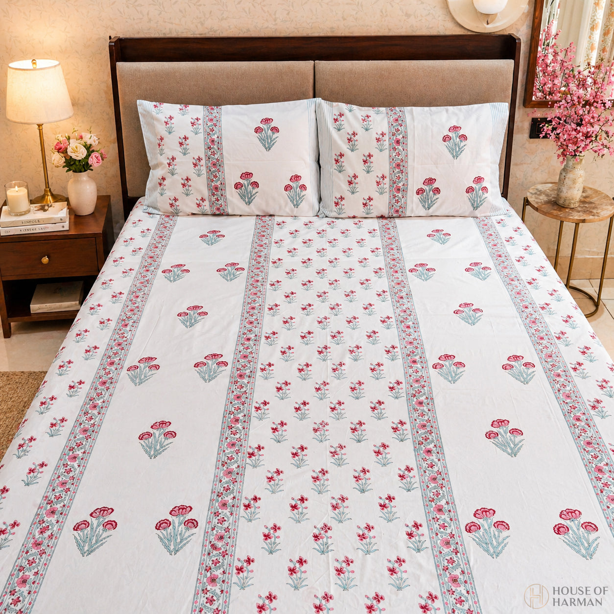 Pink Petal Dreams Bedsheet