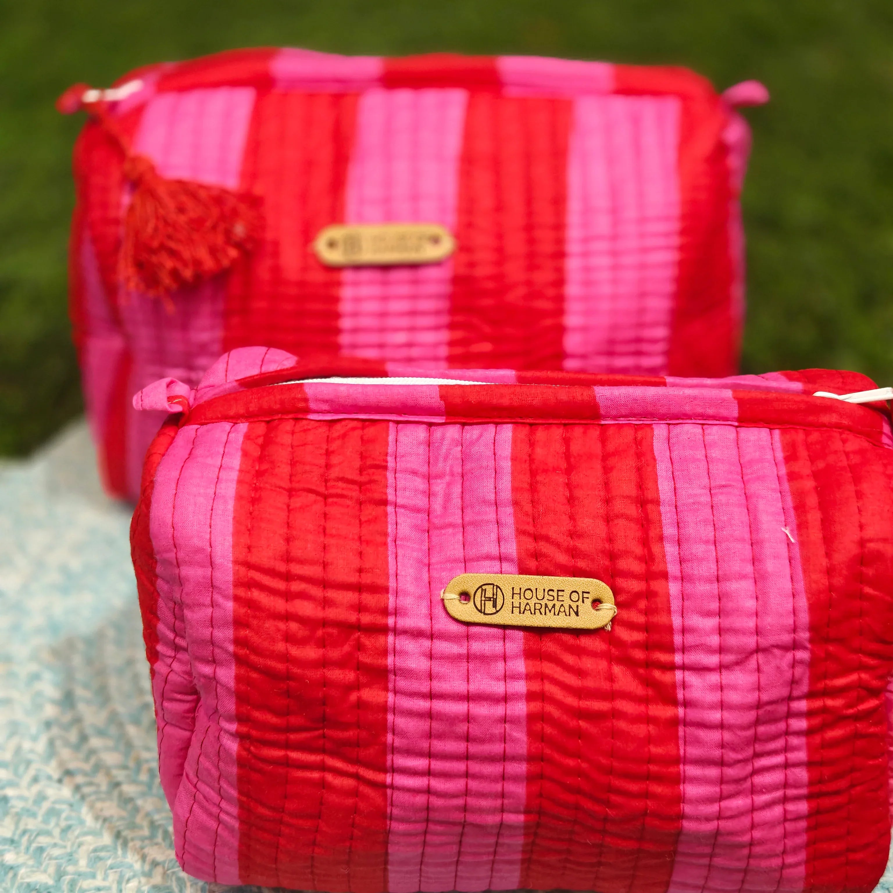 Multipurpose Pouches- Set of Three I Waterproof Lining I Four Mini Pockets Inside - HOUSE OF HARMAN