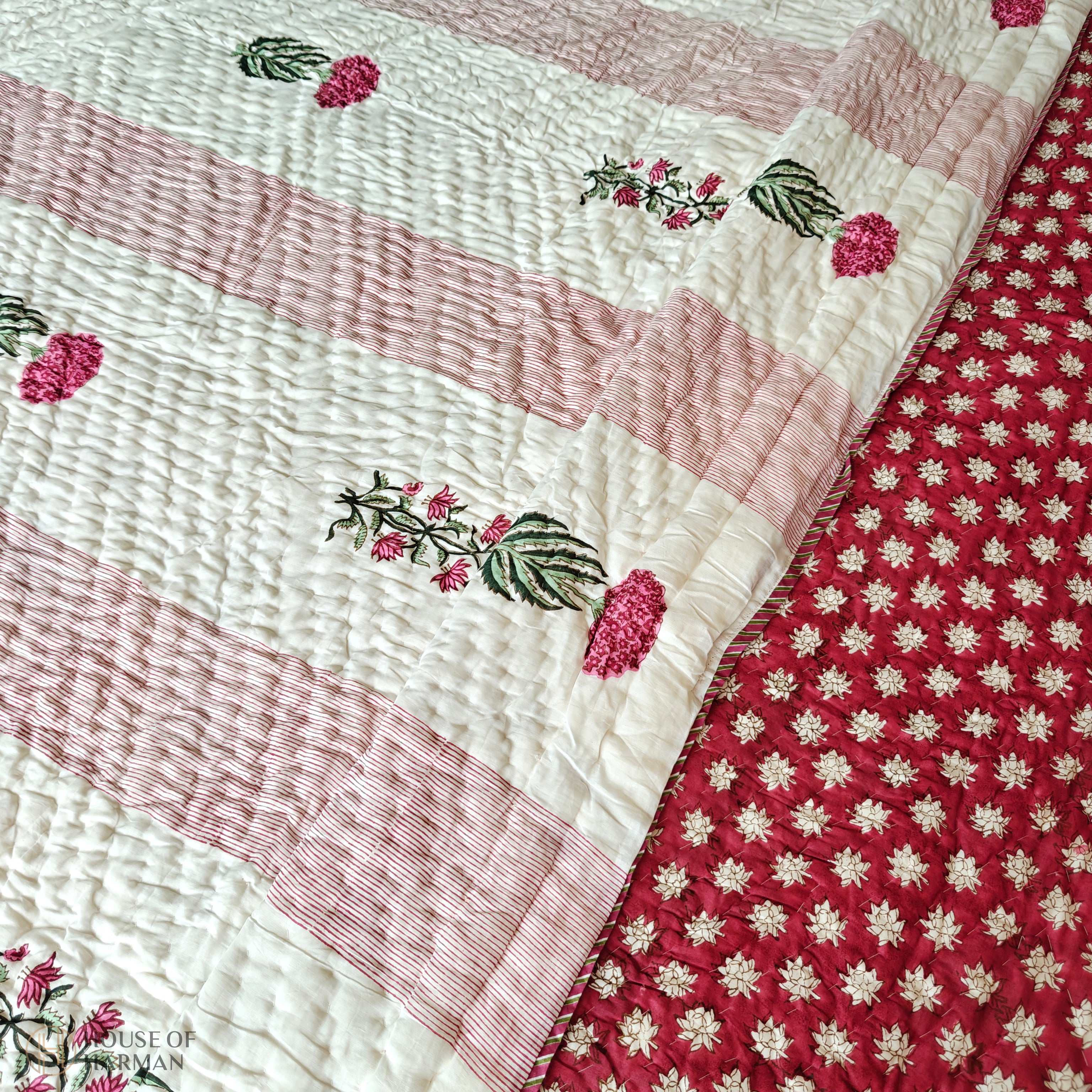 Mint Stripe Mist Quilt