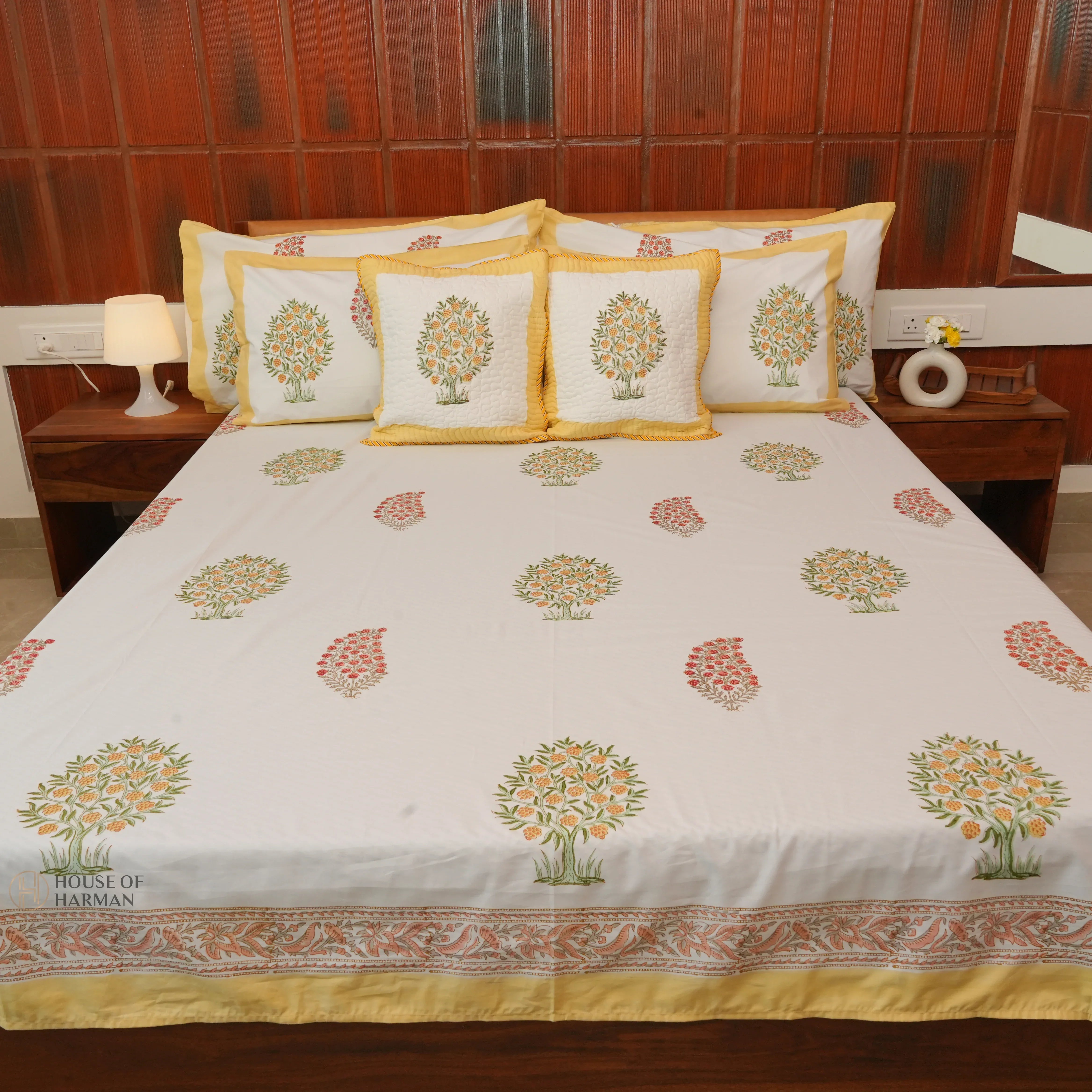 Spring Floral Canopy Bedsheet - HOUSE OF HARMAN