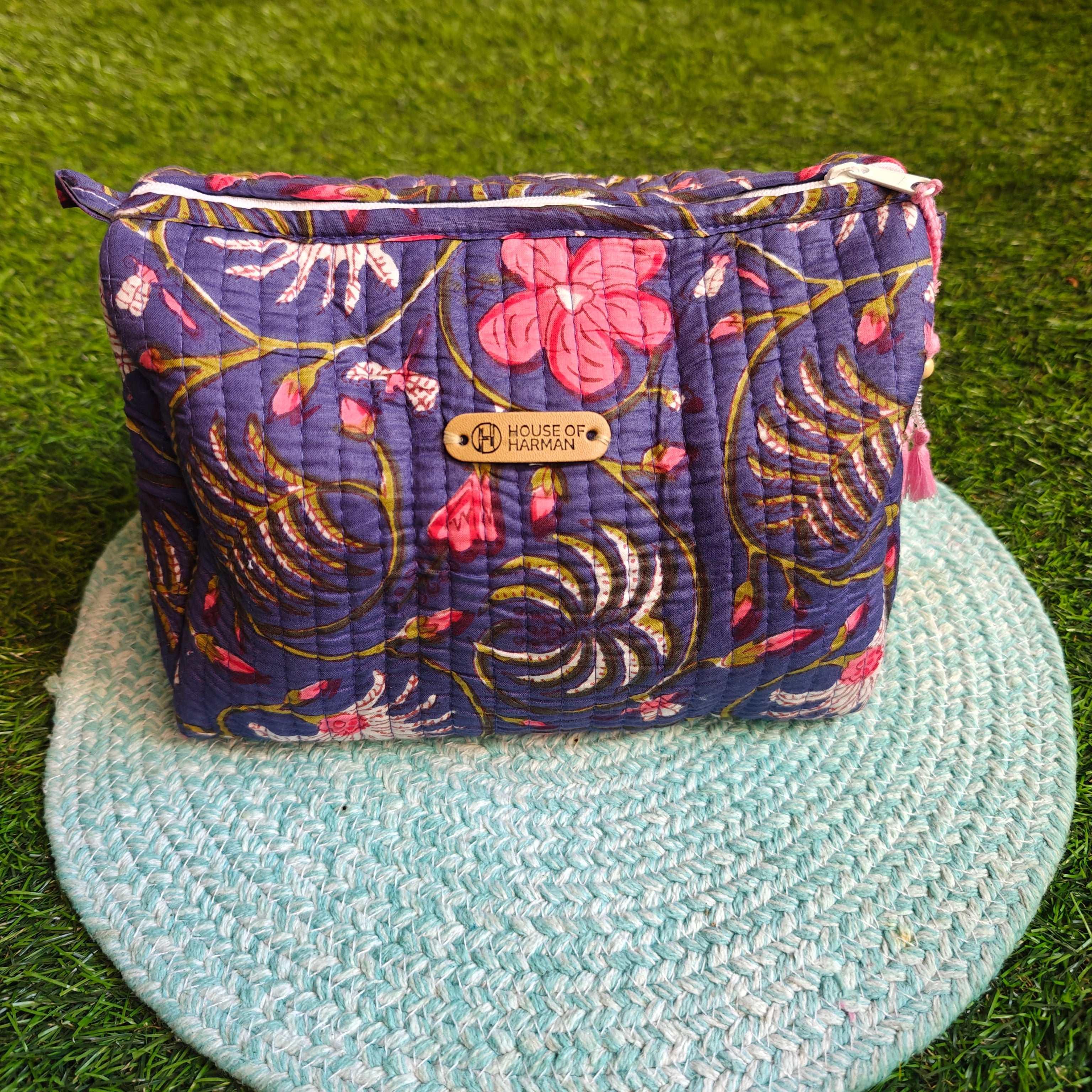 Multipurpose Pouches- Set of Three I Waterproof Lining I Four Mini Pockets Inside - HOUSE OF HARMAN