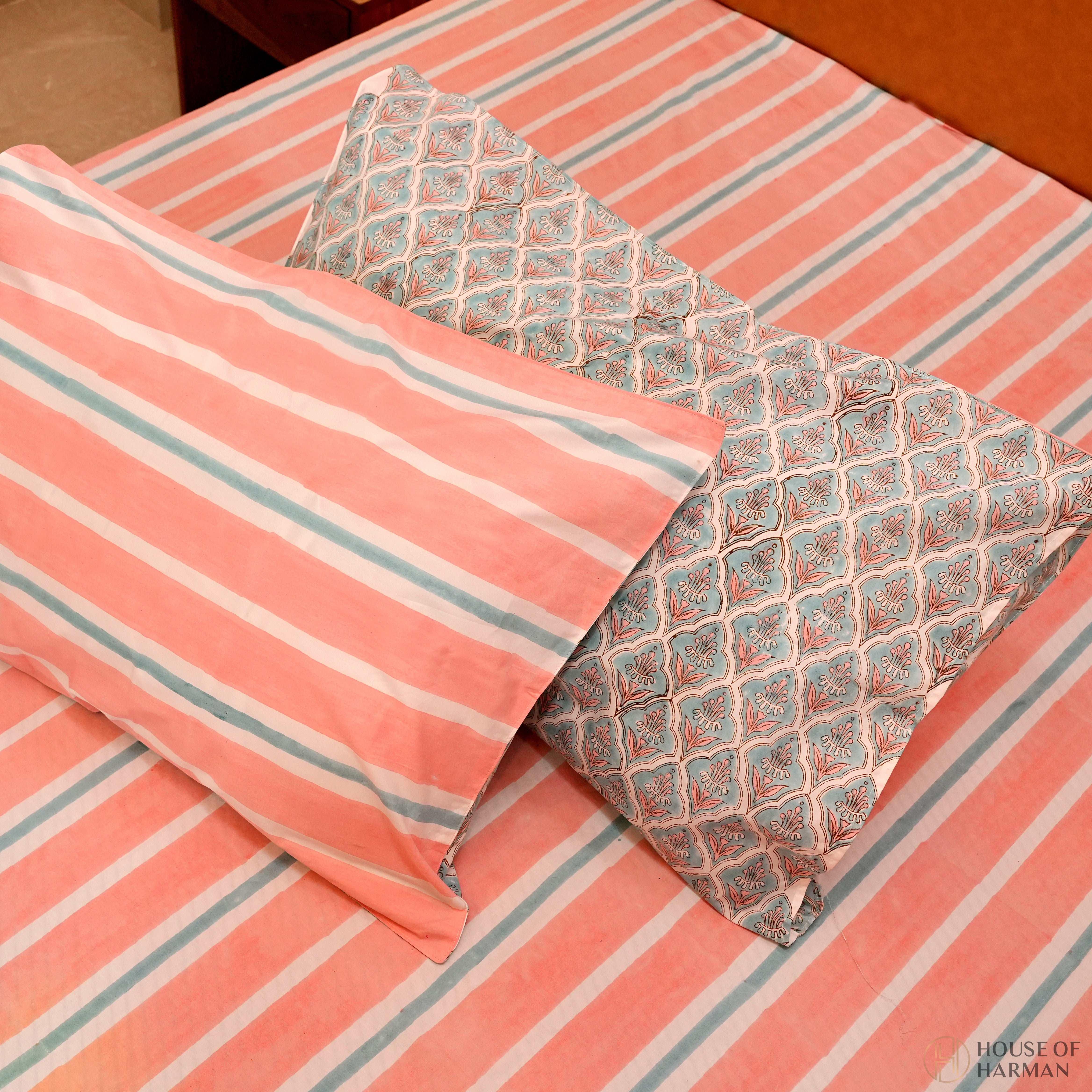 Blush Breeze Charm Bedsheet - HOUSE OF HARMAN