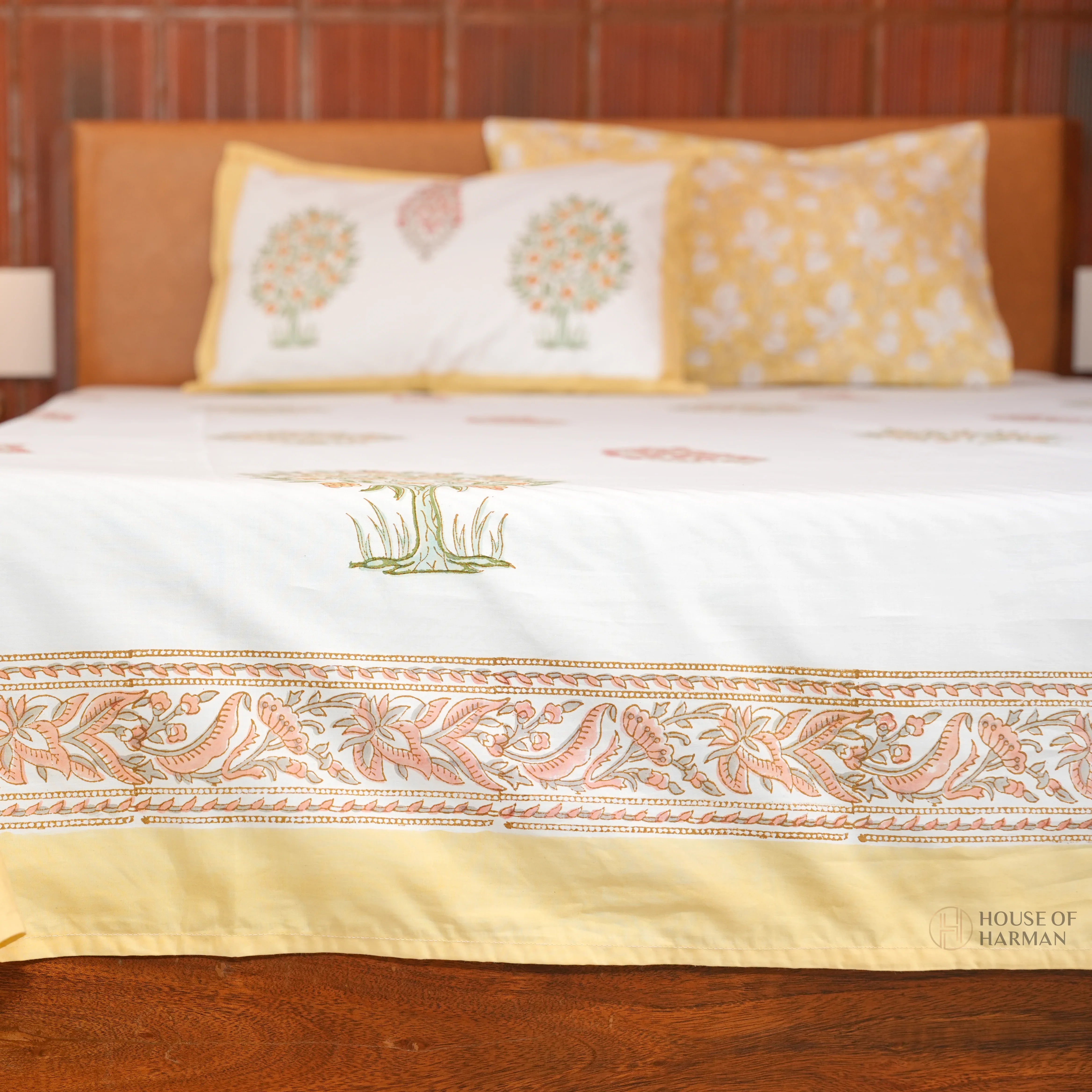 Spring Floral Canopy Bedsheet - HOUSE OF HARMAN