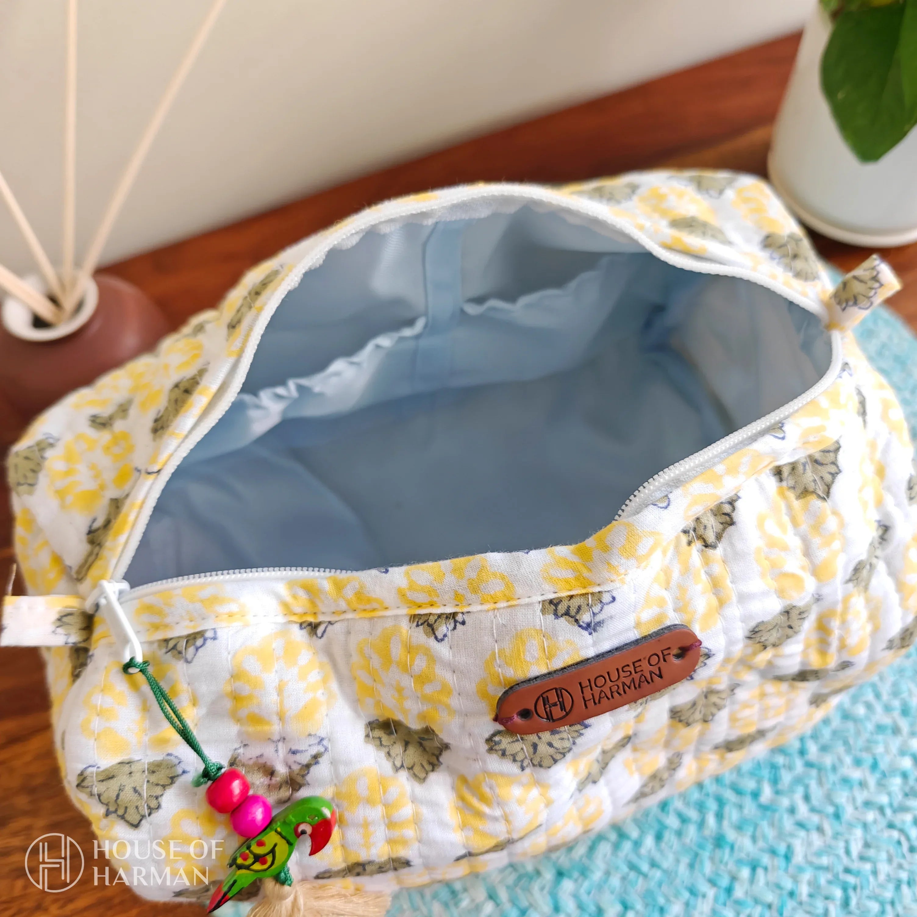 Multipurpose Pouches- Set of Three I Waterproof Lining I Four Mini Pockets Inside - HOUSE OF HARMAN