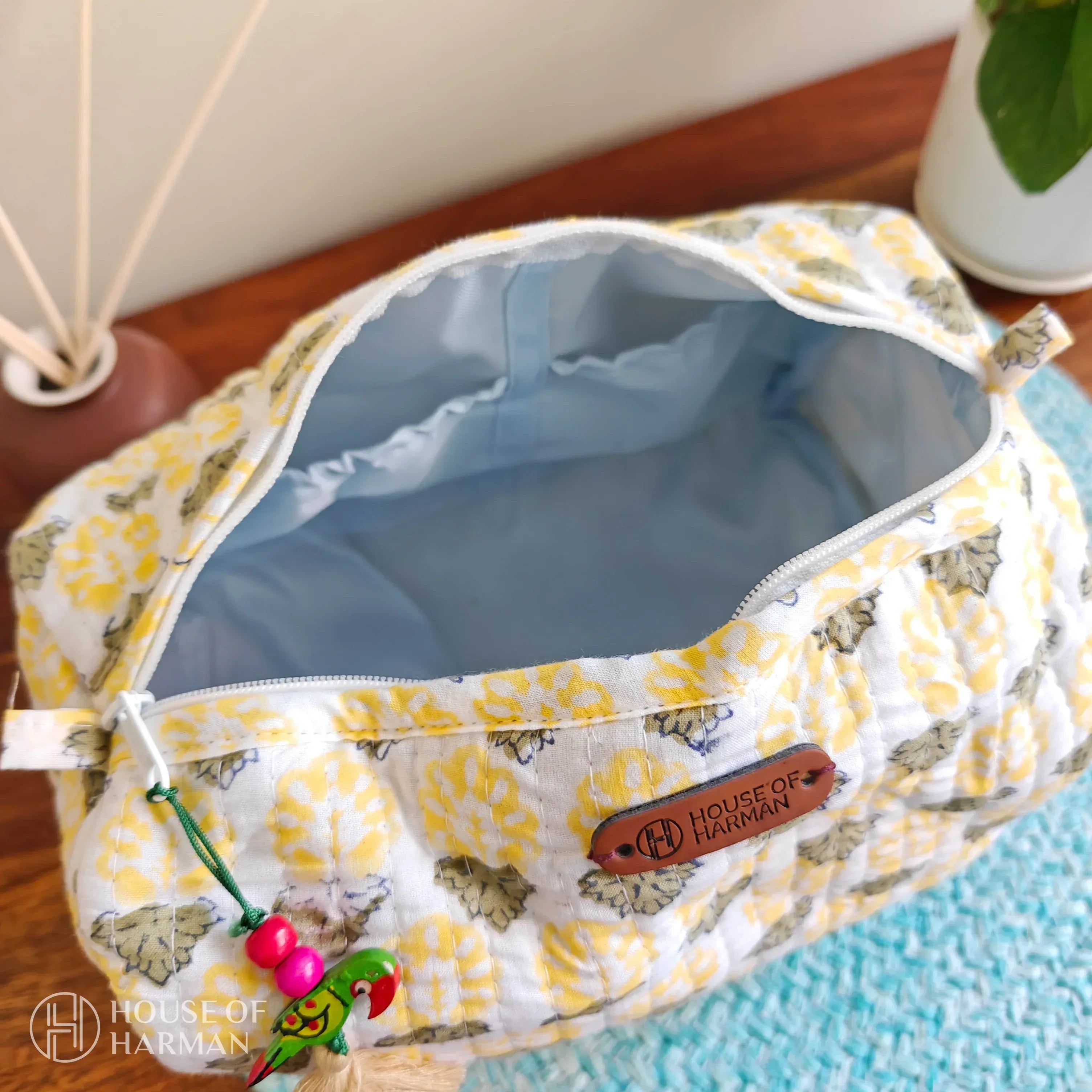 Multipurpose Pouches- Set of Three I Waterproof Lining I Four Mini Pockets Inside - HOUSE OF HARMAN