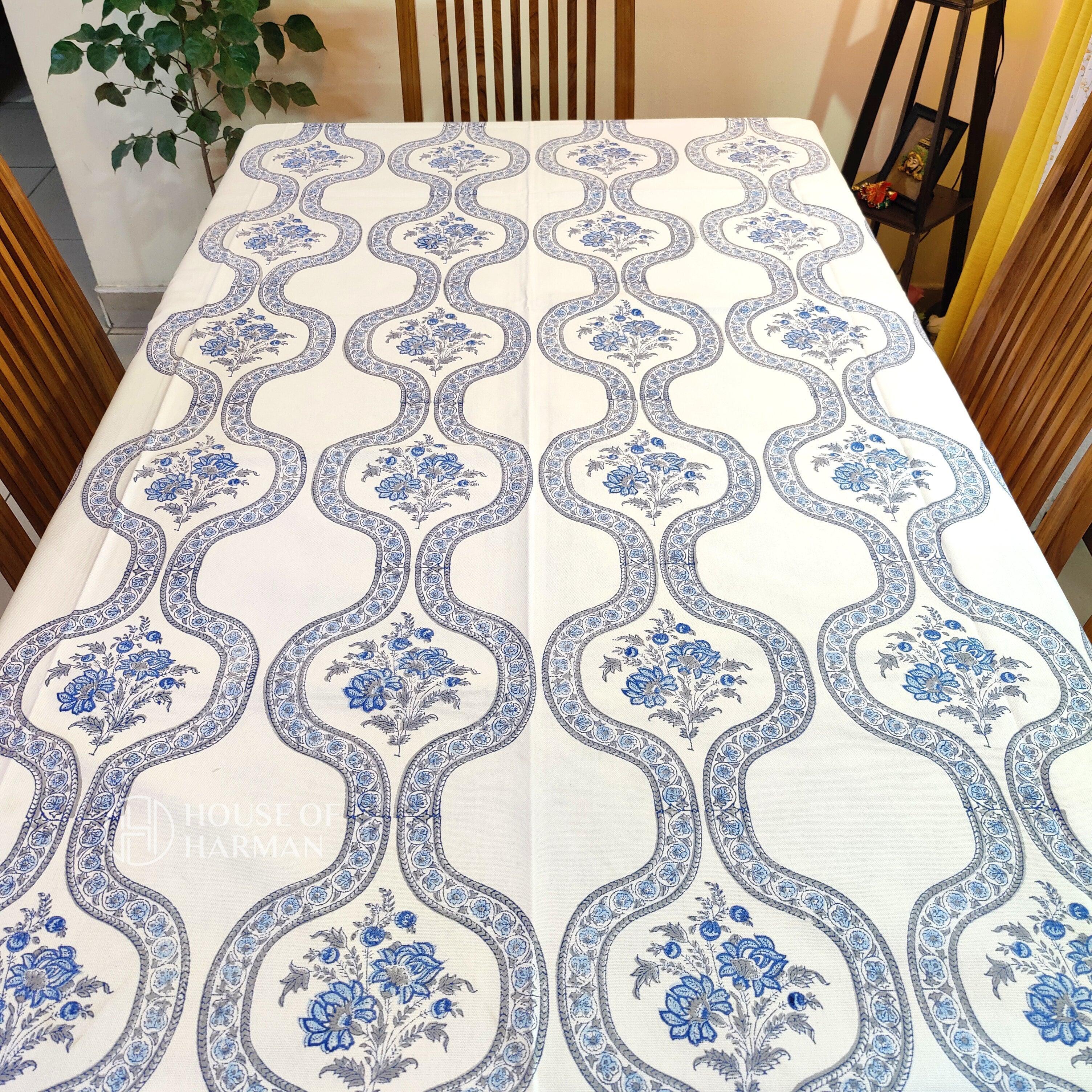 Sapphire Waves Table Cover - HOUSE OF HARMAN