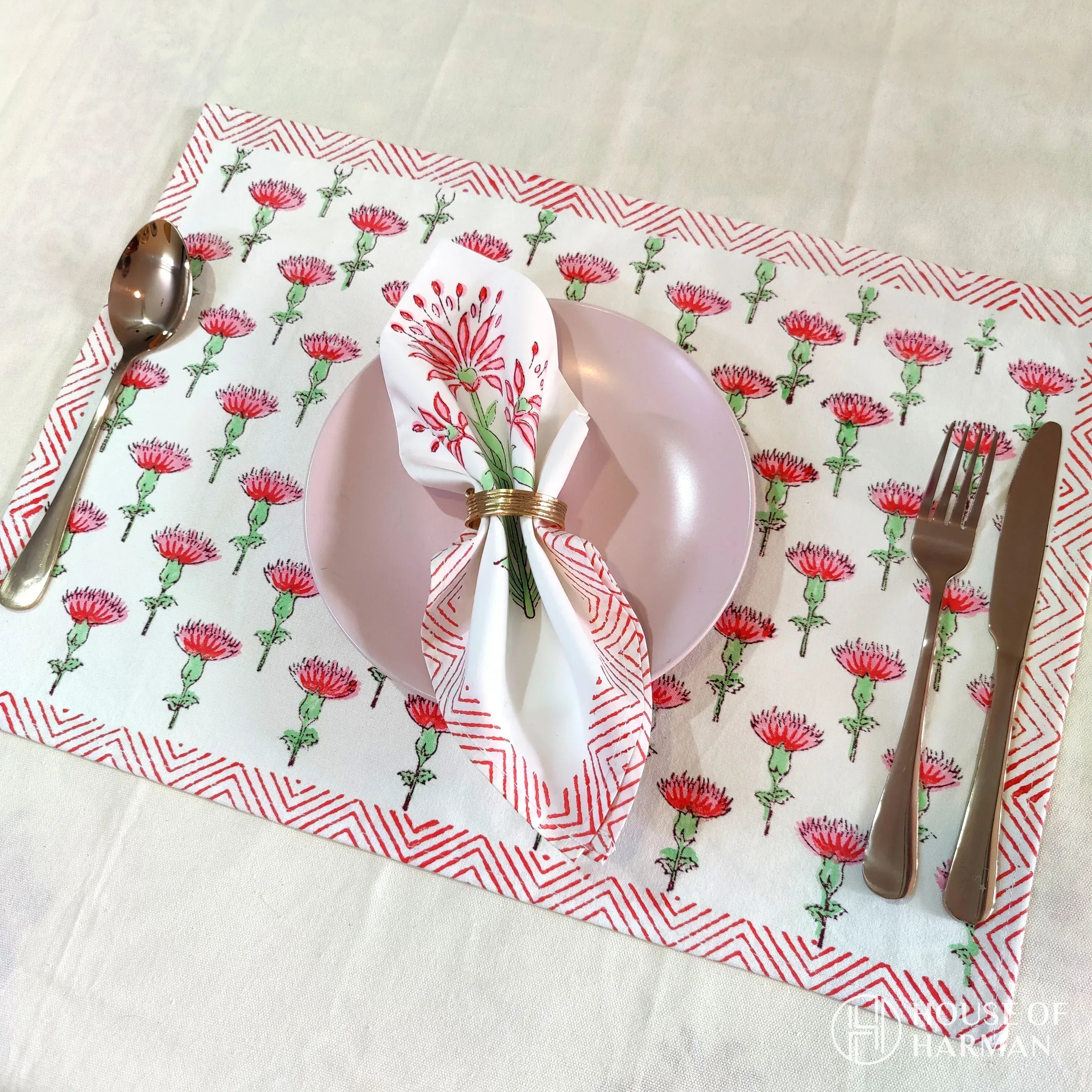 Zinnia Charm Placemats - HOUSE OF HARMAN
