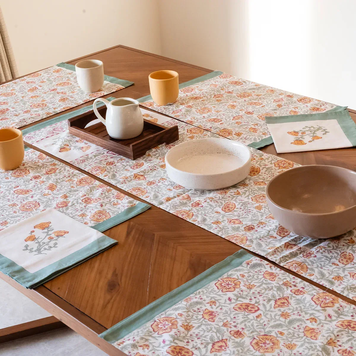 Blossom Bouquet Placemat & Runner Set - HOUSE OF HARMAN