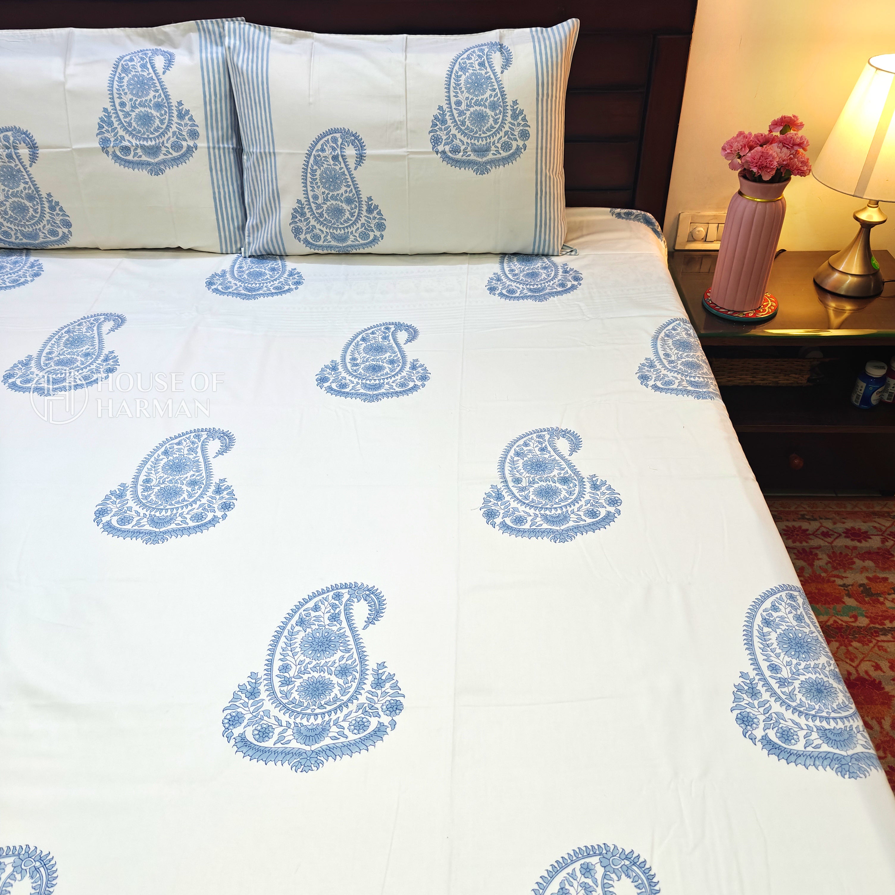 Azure Sky Breeze Bedsheet
