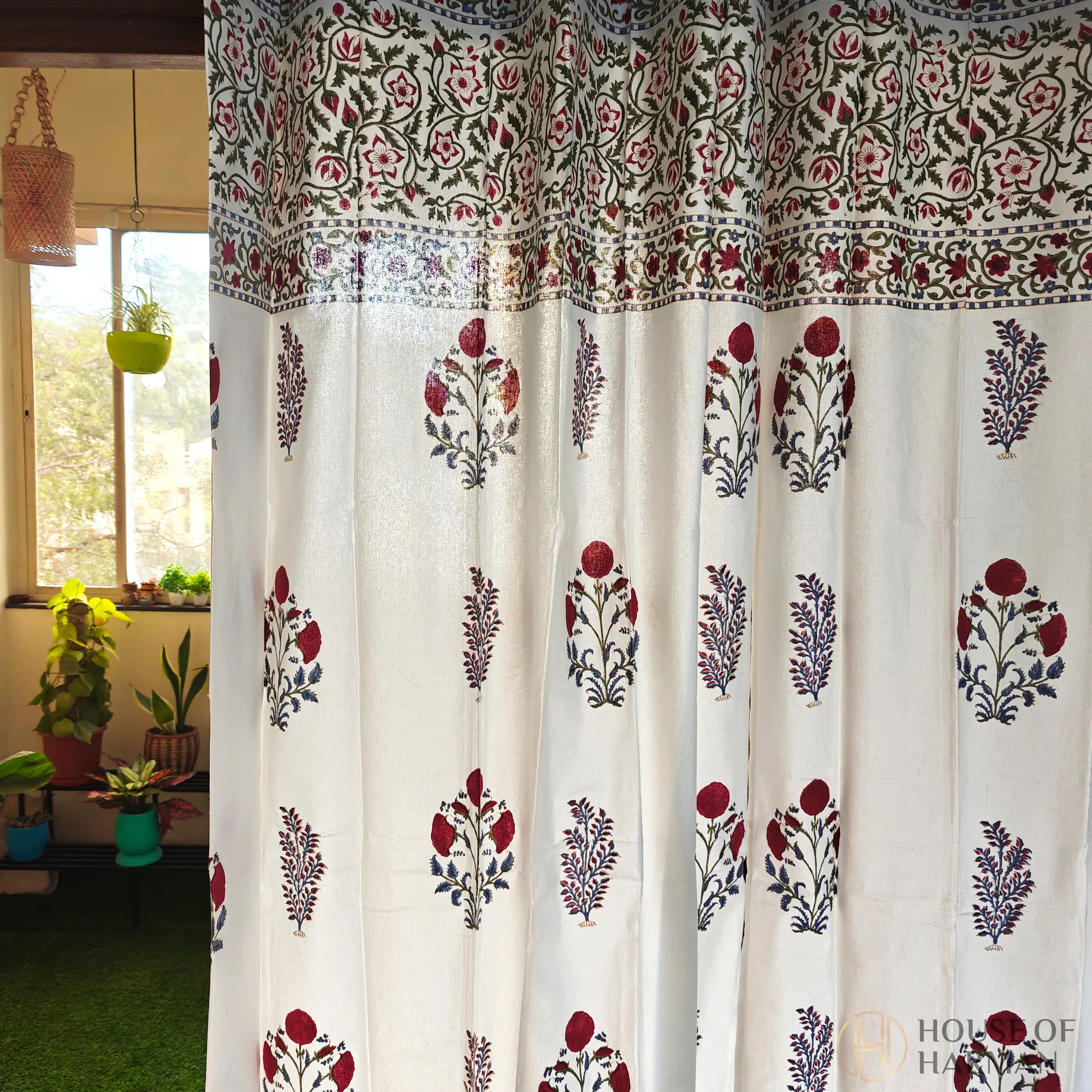 Block Print Curtain - HOUSE OF HARMAN