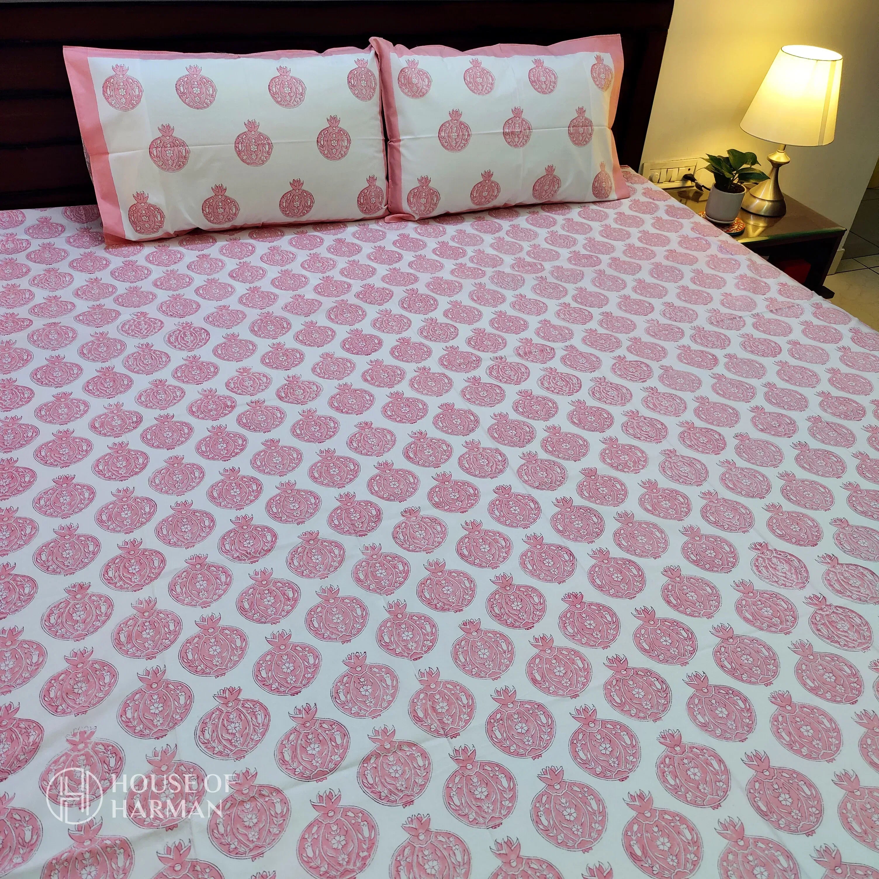 Pomegranate Party Bedsheet and Dohar - HOUSE OF HARMAN