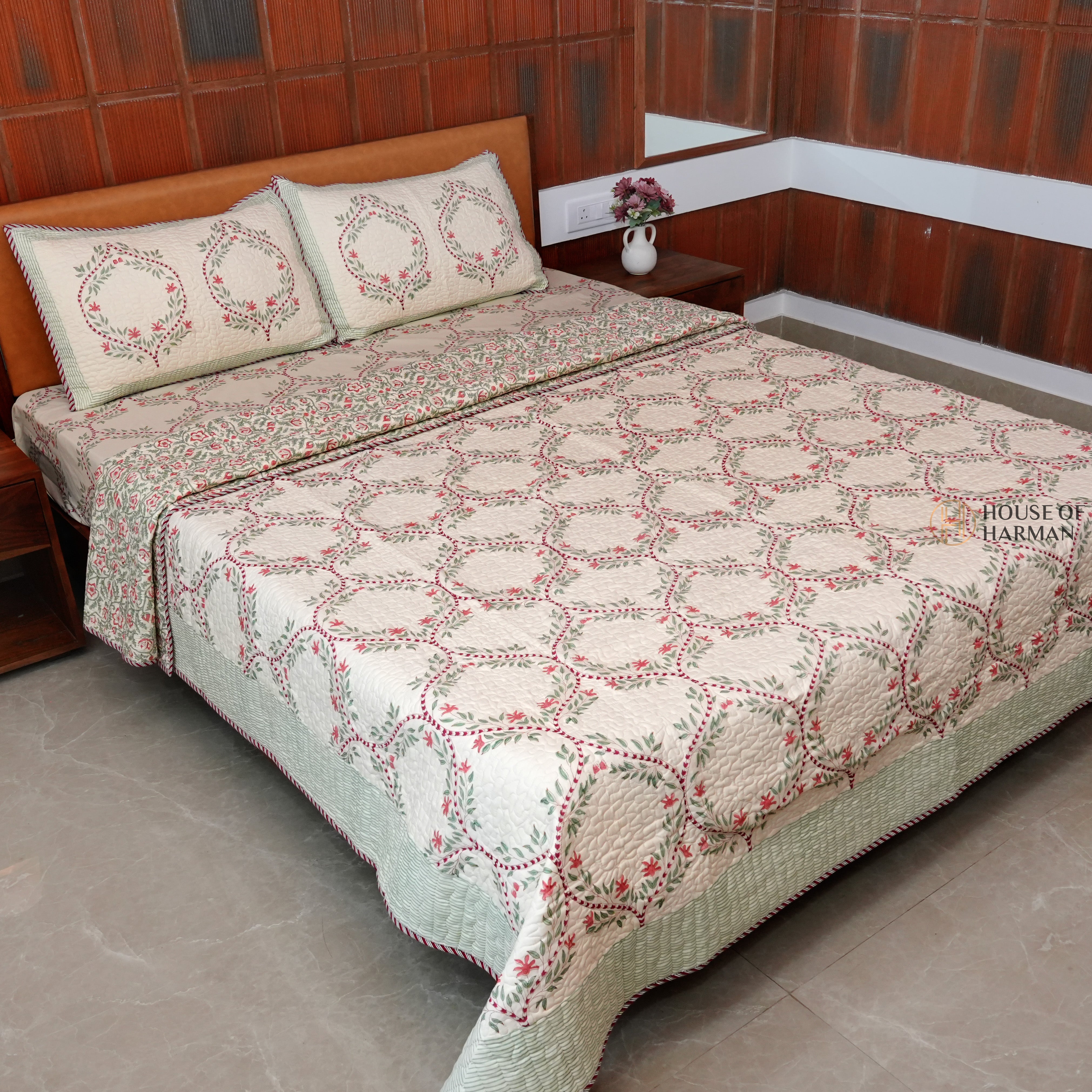 Heritage Verdant Trellis Bedcover