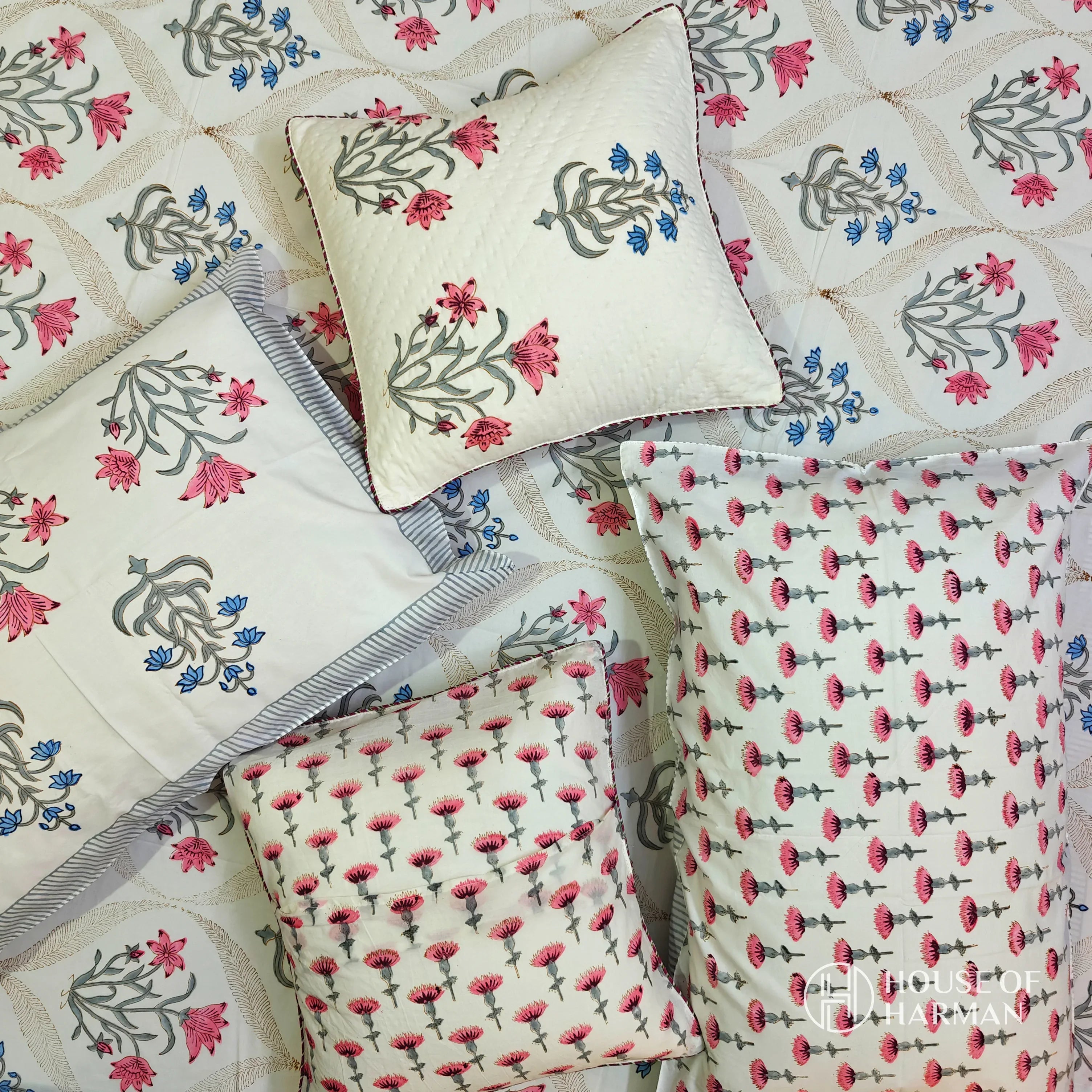 Garden of Flowers Bedsheet - HOUSE OF HARMAN