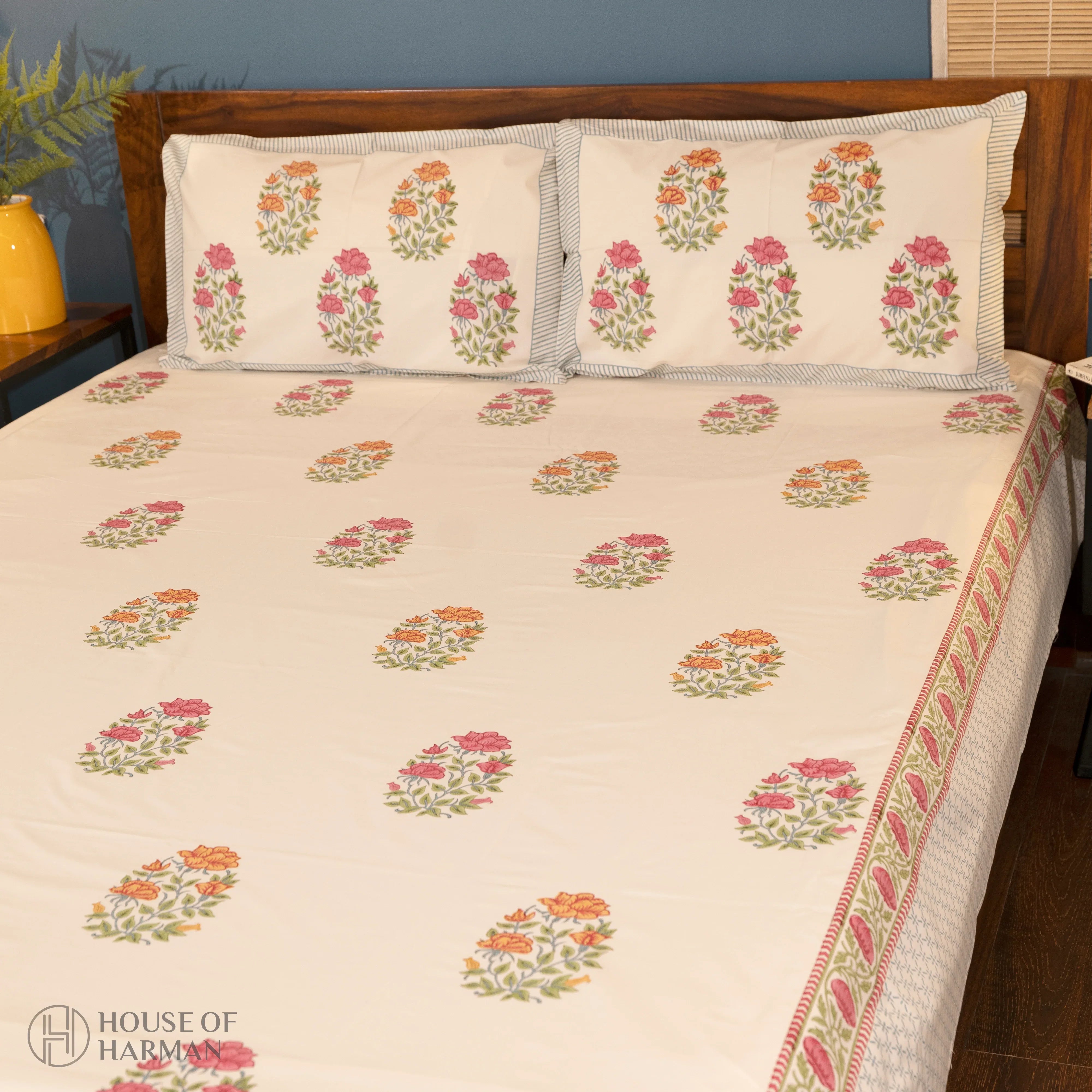 Bagh-e-Bahar Bedsheet - HOUSE OF HARMAN