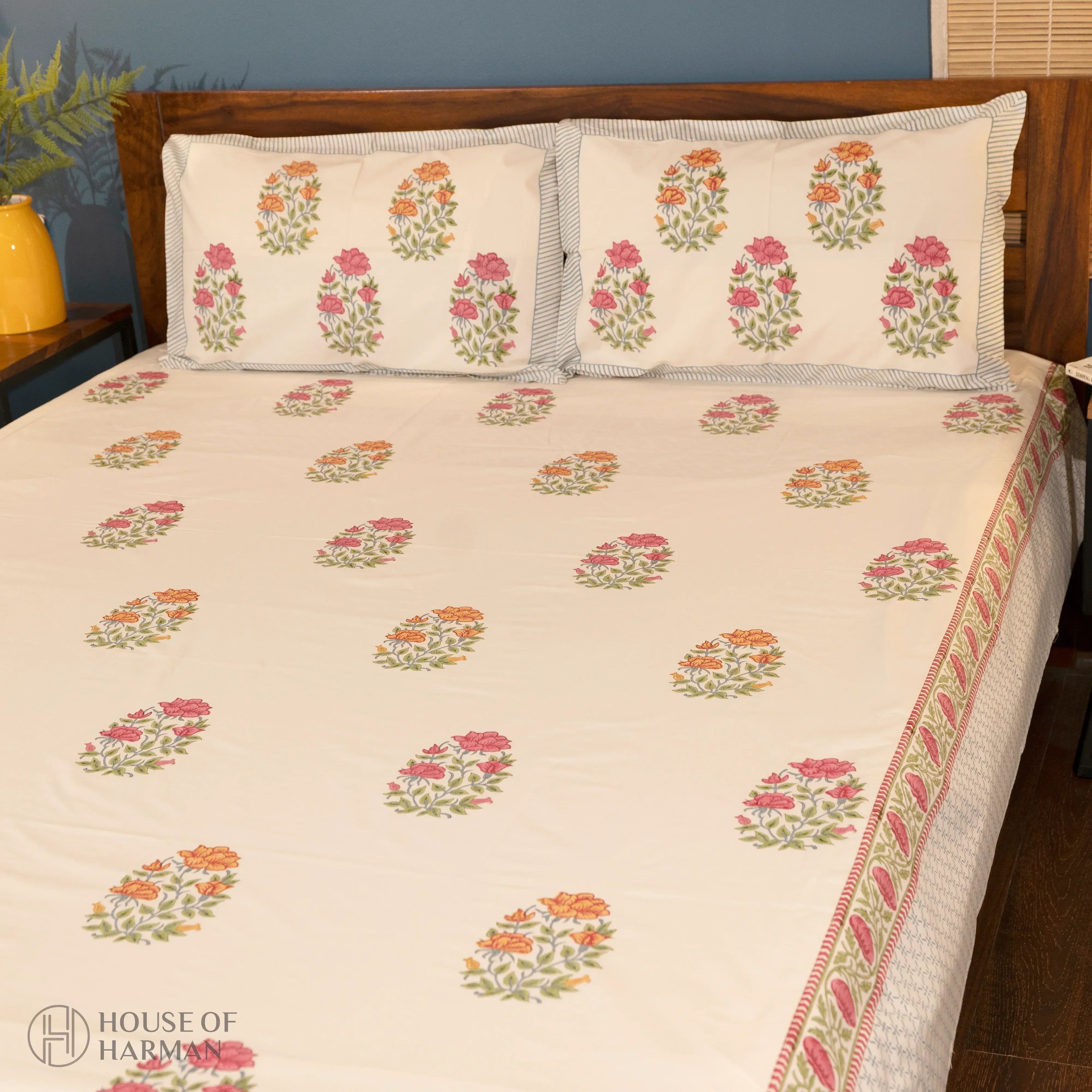 Bagh-e-Bahar Bedsheet - HOUSE OF HARMAN
