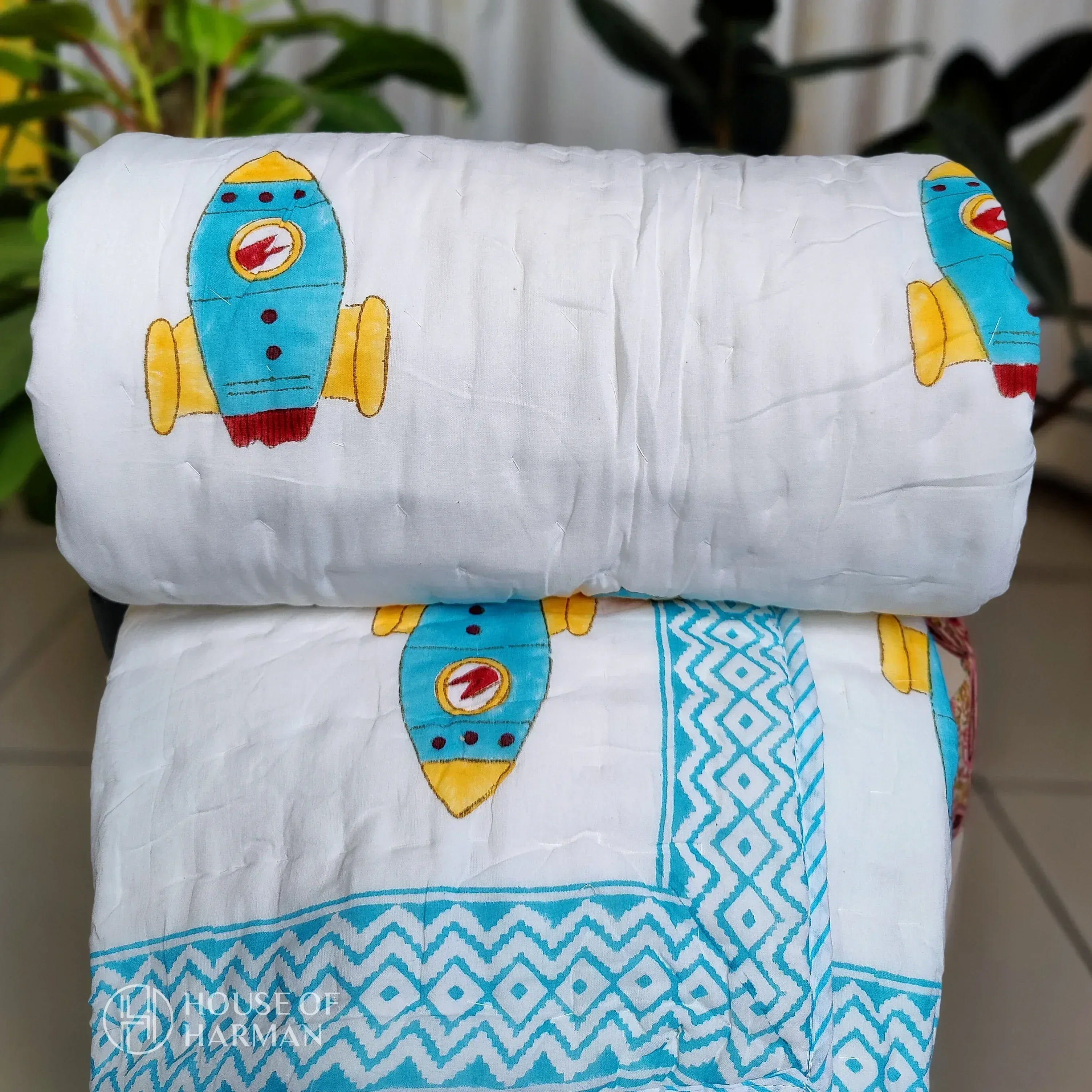 Cosmic Adventure Baby Quilt - HOUSE OF HARMAN