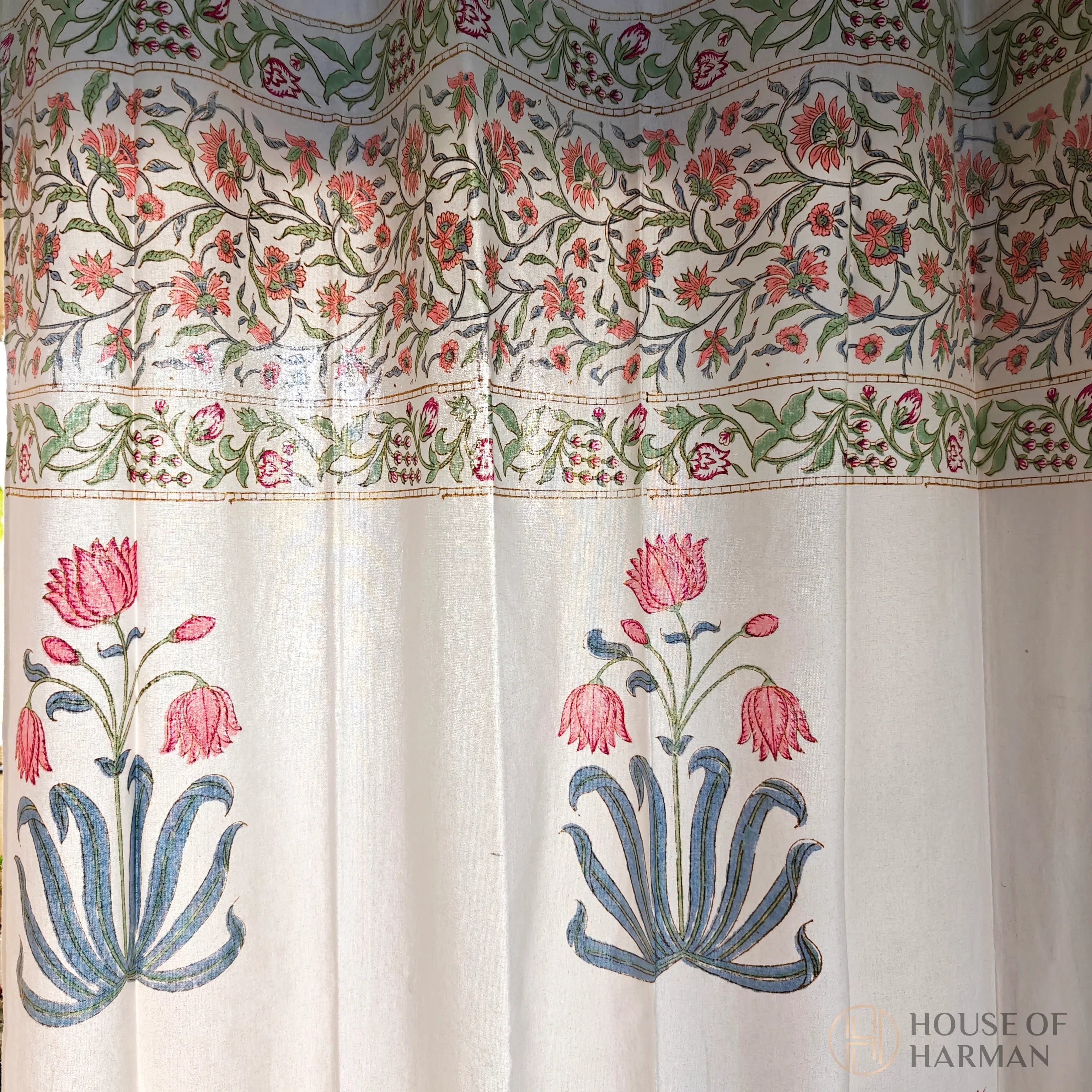 Block Print Curtain - HOUSE OF HARMAN