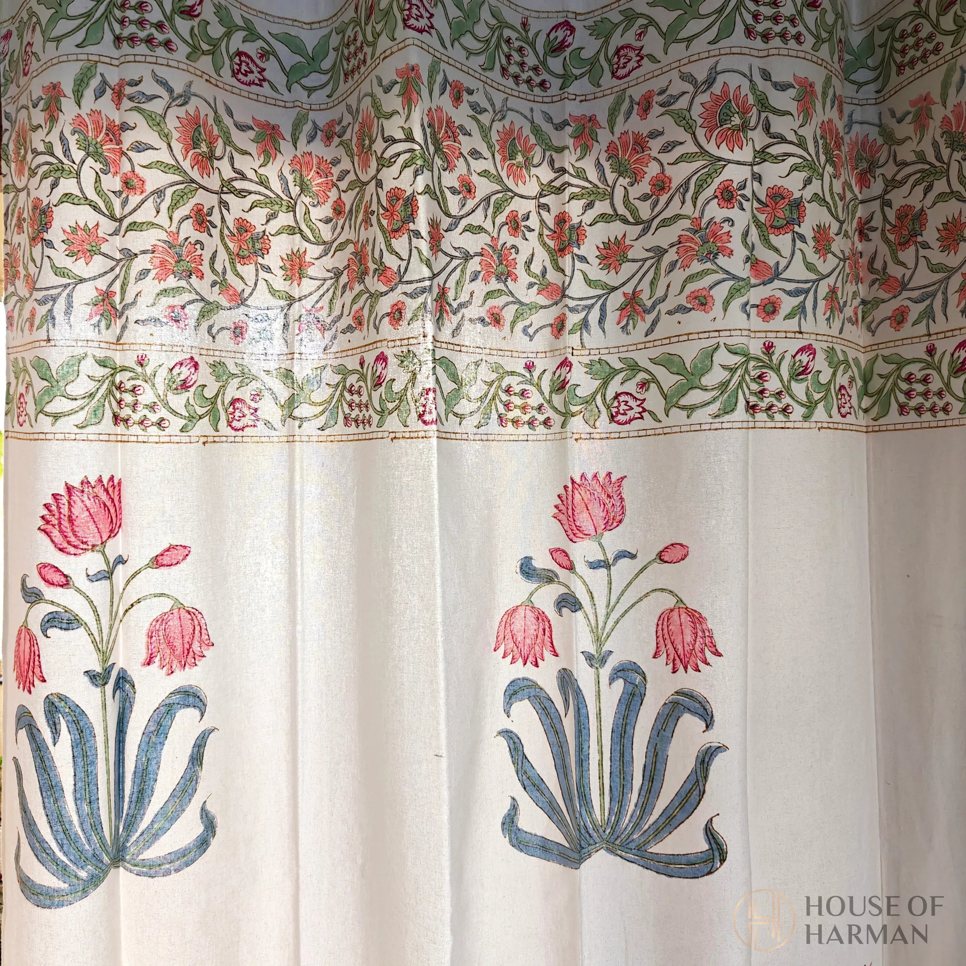 Block Print Curtain - HOUSE OF HARMAN
