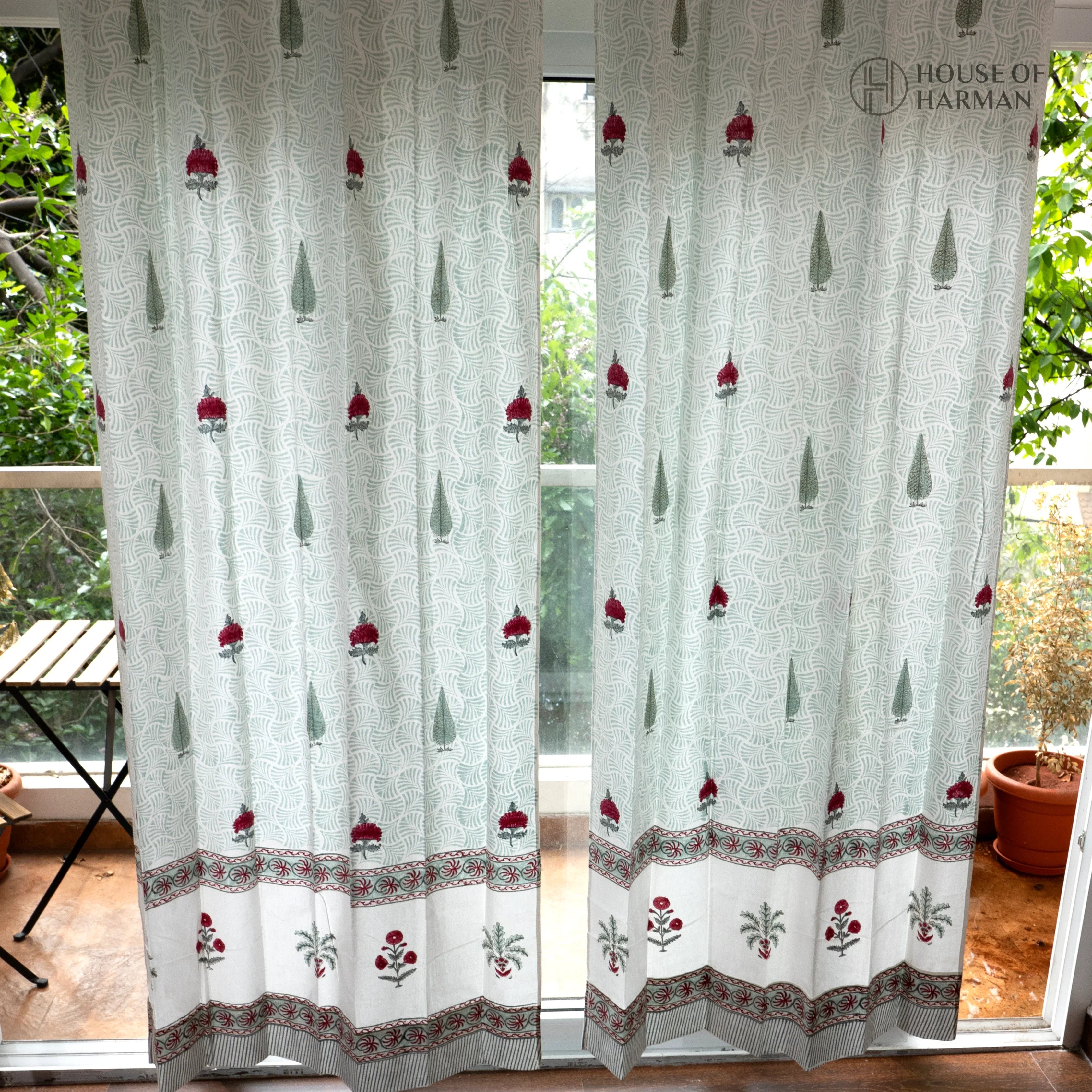 Block Print Curtain - HOUSE OF HARMAN