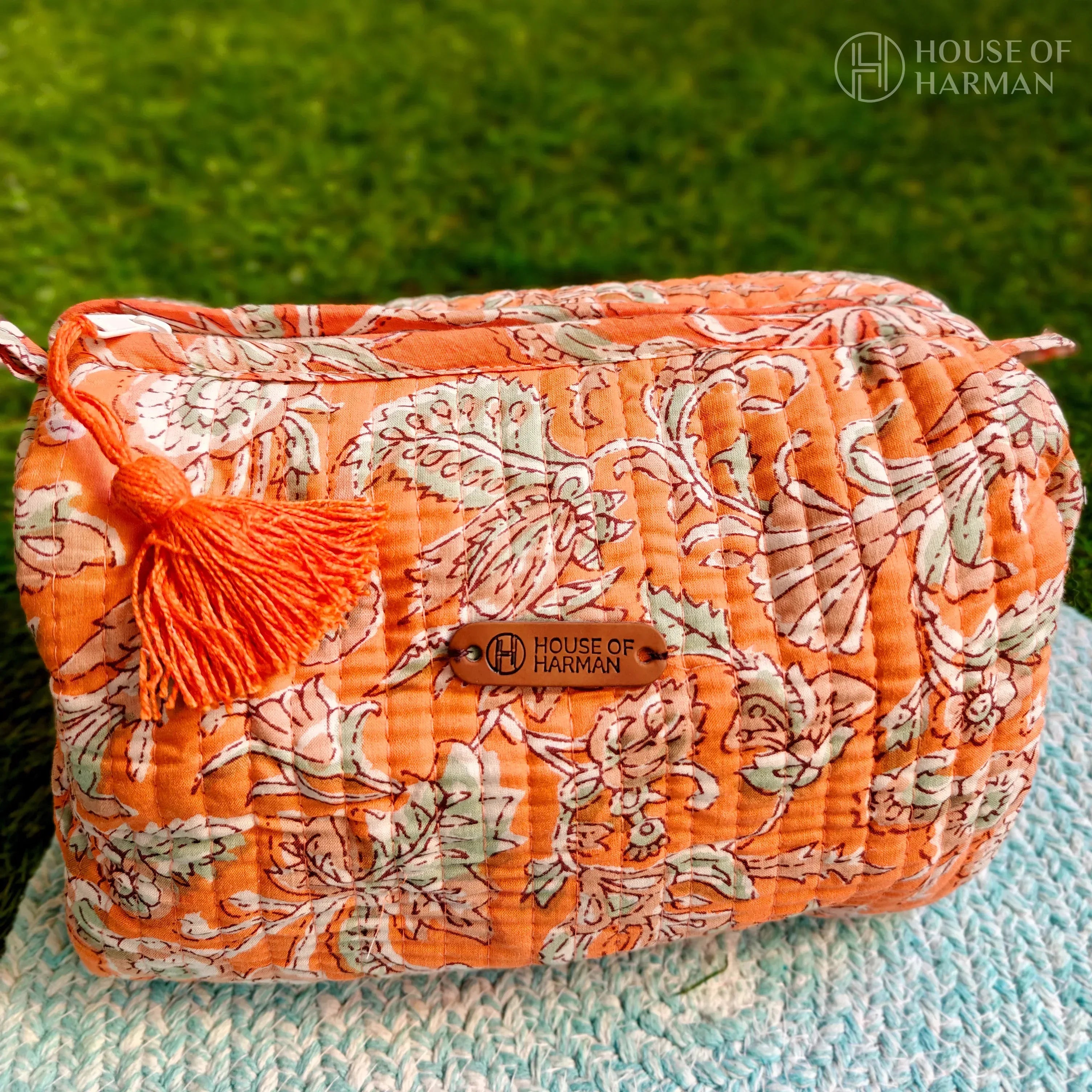 Multipurpose Pouches- Set of Three I Waterproof Lining I Four Mini Pockets Inside - HOUSE OF HARMAN