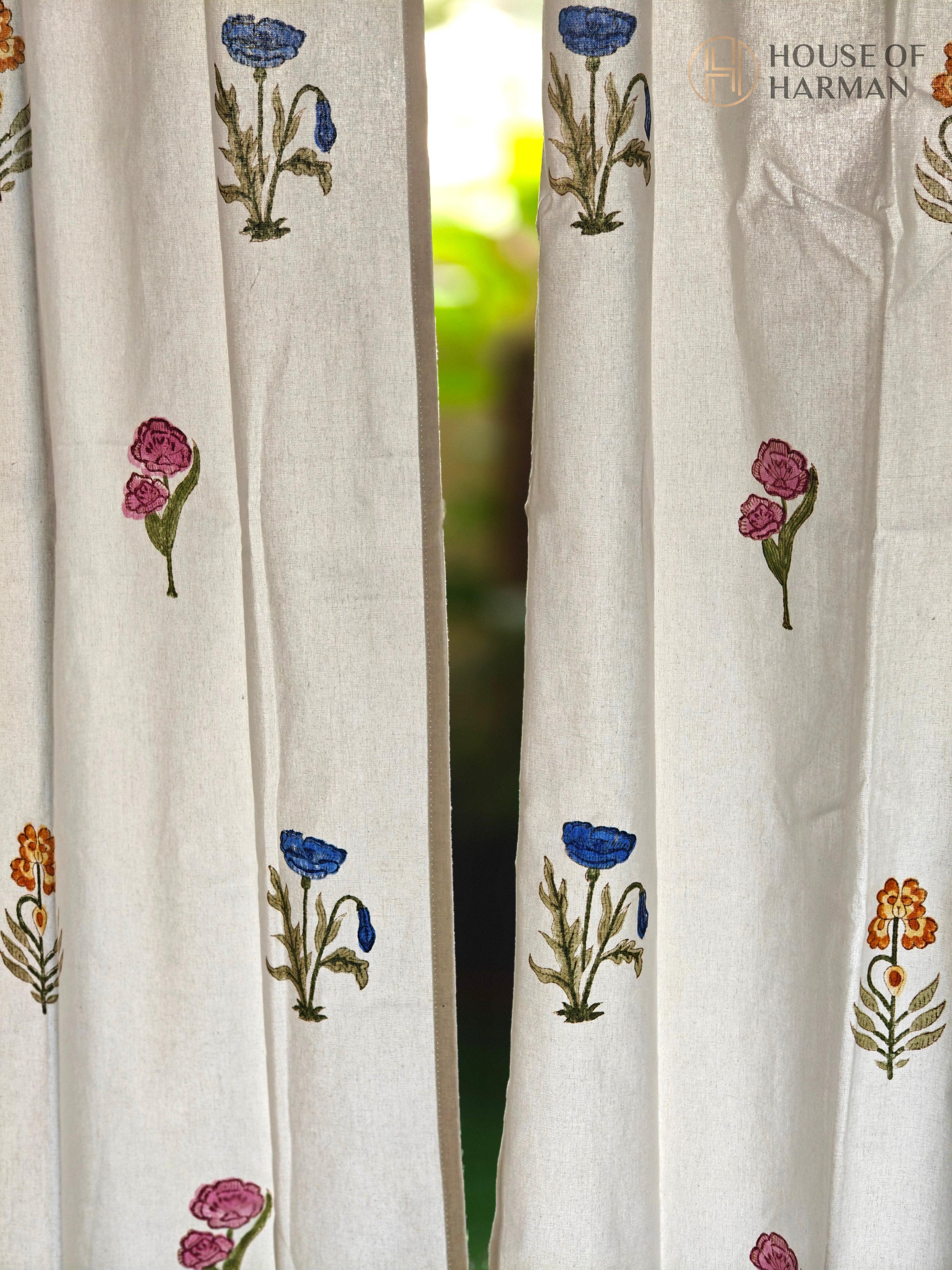 Block Print Curtain - HOUSE OF HARMAN