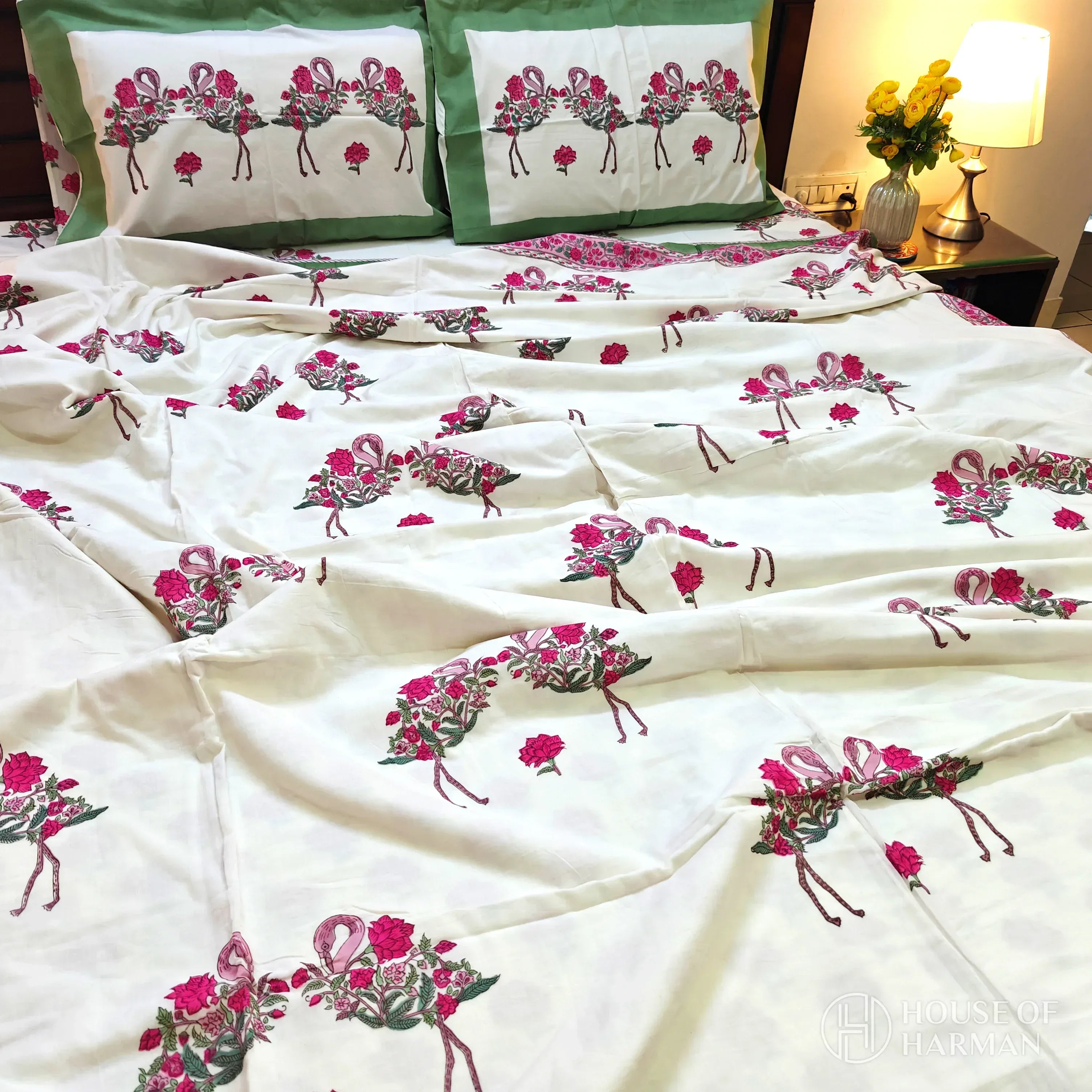 The Flamingo Pair Dohar - HOUSE OF HARMAN