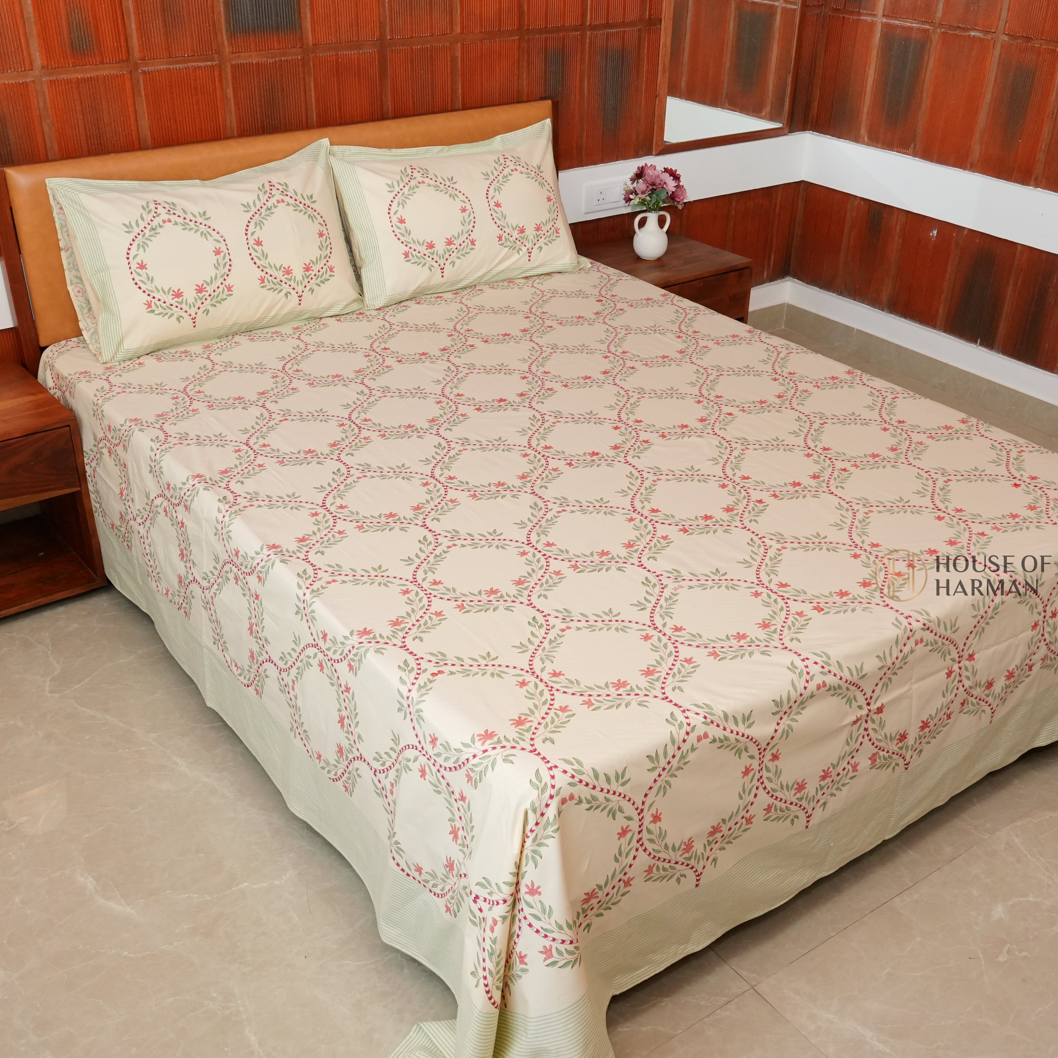 Heritage Verdant Trellis Bedsheet