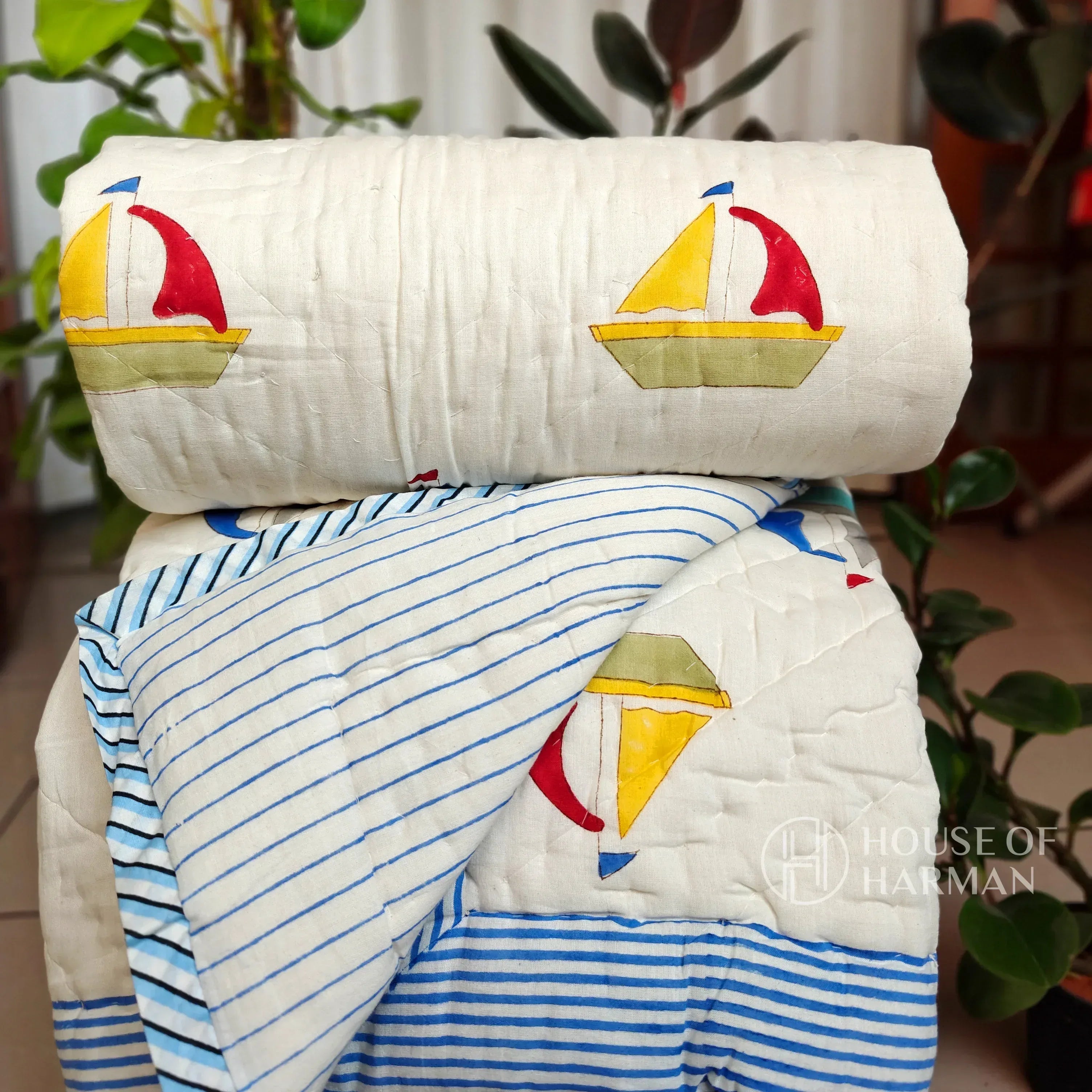 Little Voyager Sail Baby Quilt - HOUSE OF HARMAN