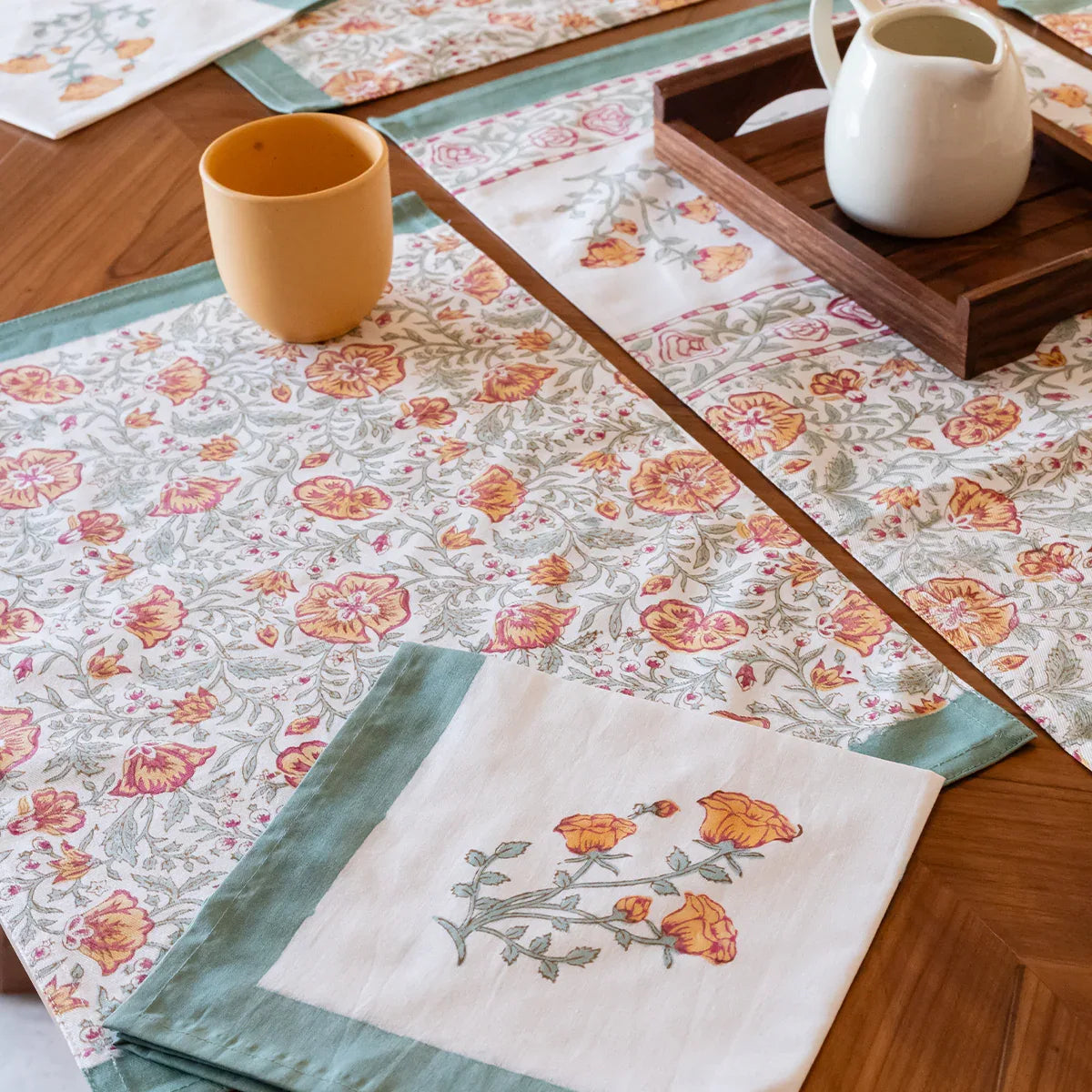 Blossom Bouquet Placemat & Runner Set - HOUSE OF HARMAN