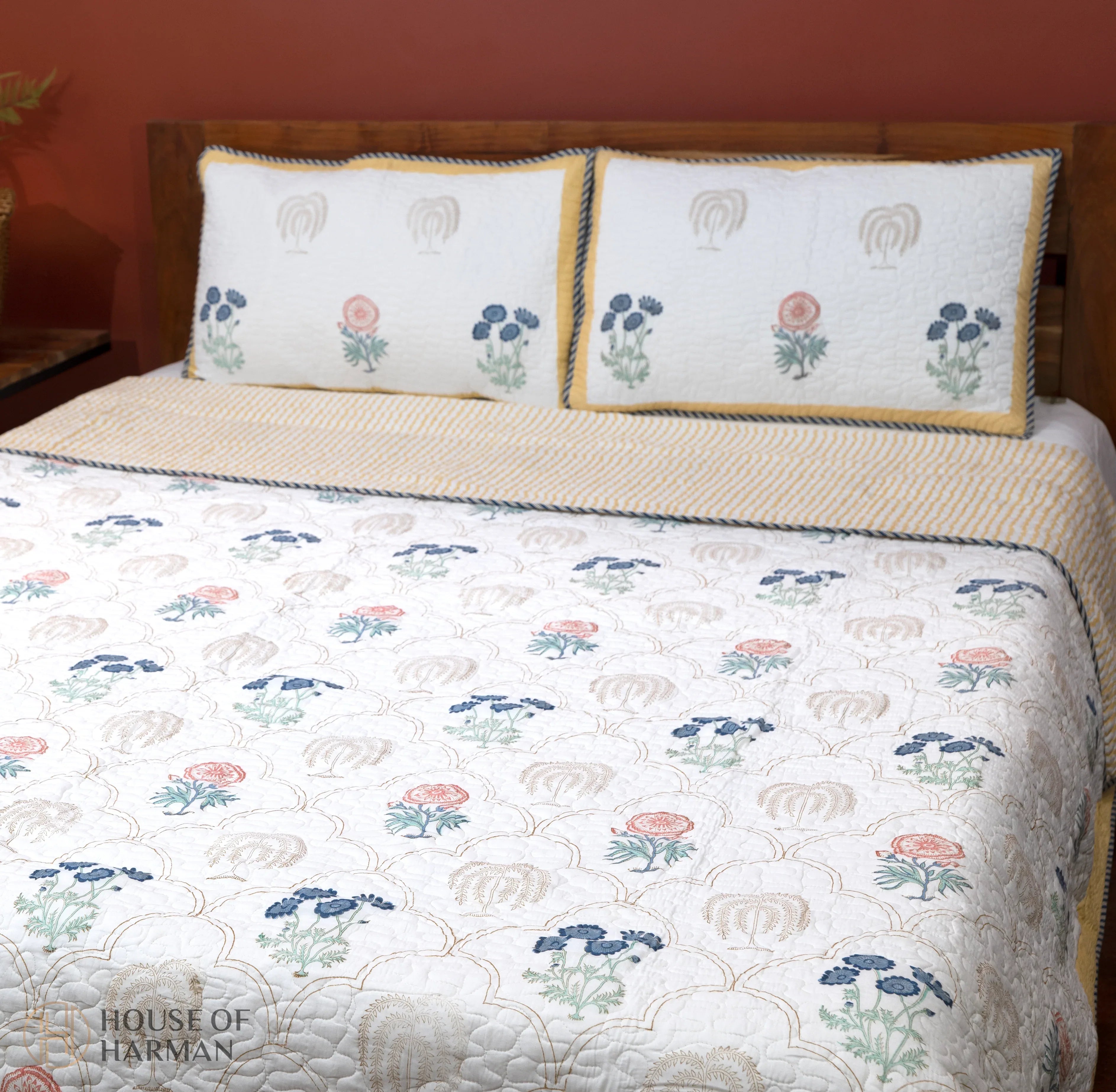 Elysian Floral Arches Bedcover - HOUSE OF HARMAN
