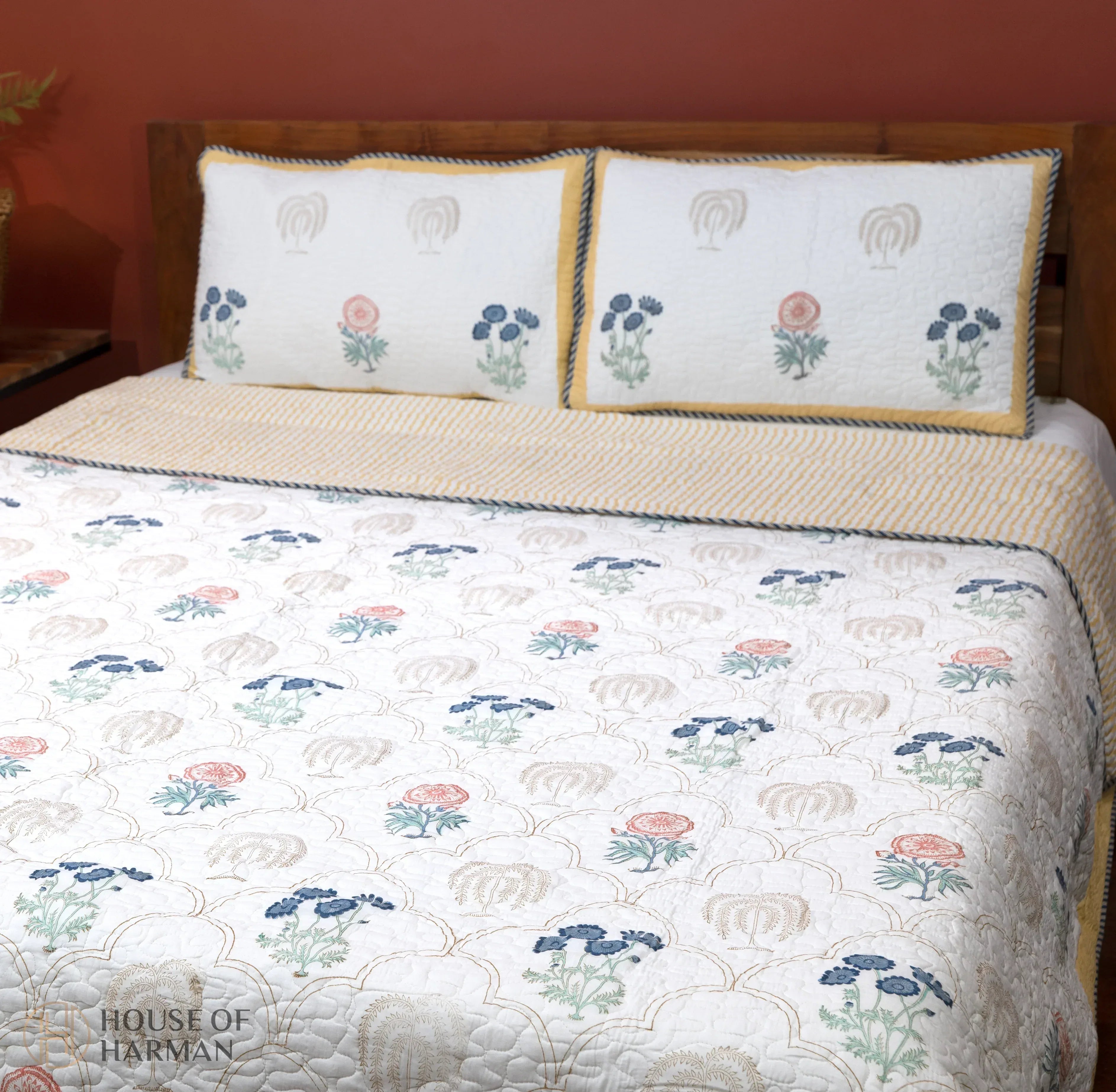 Elysian Floral Arches Bedcover - HOUSE OF HARMAN