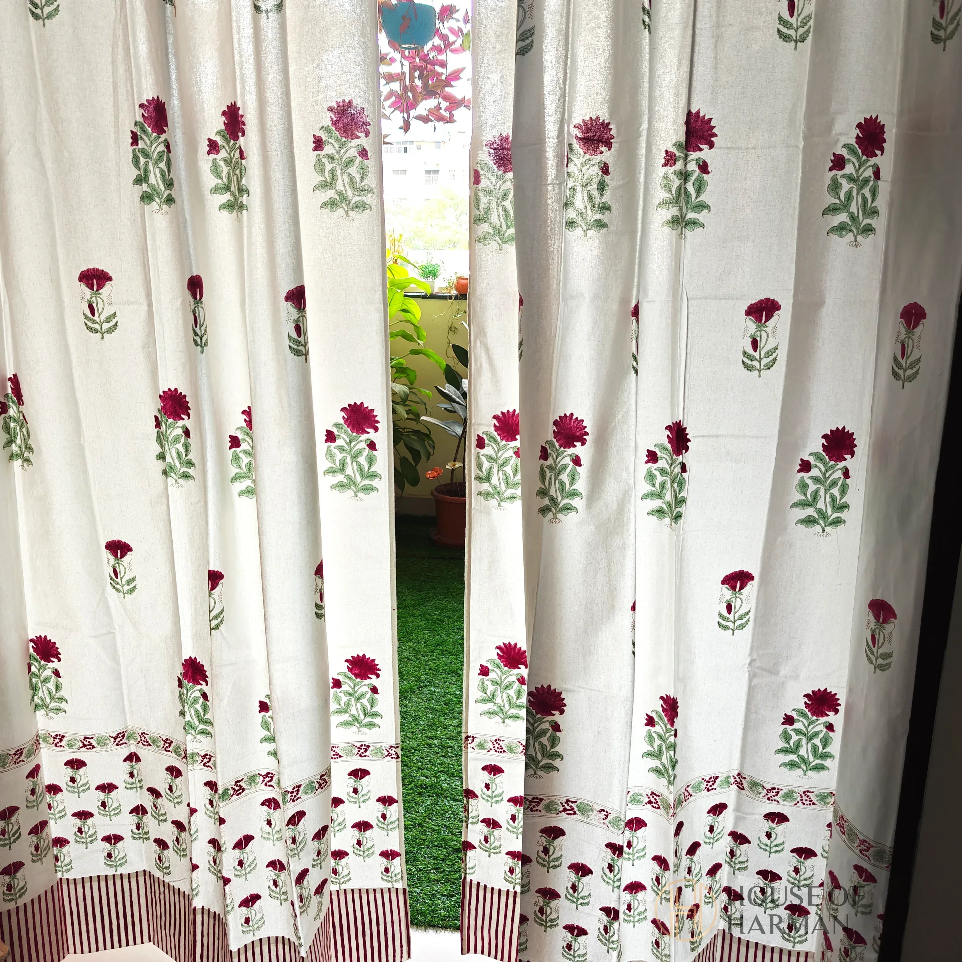 Block Print Curtain - HOUSE OF HARMAN
