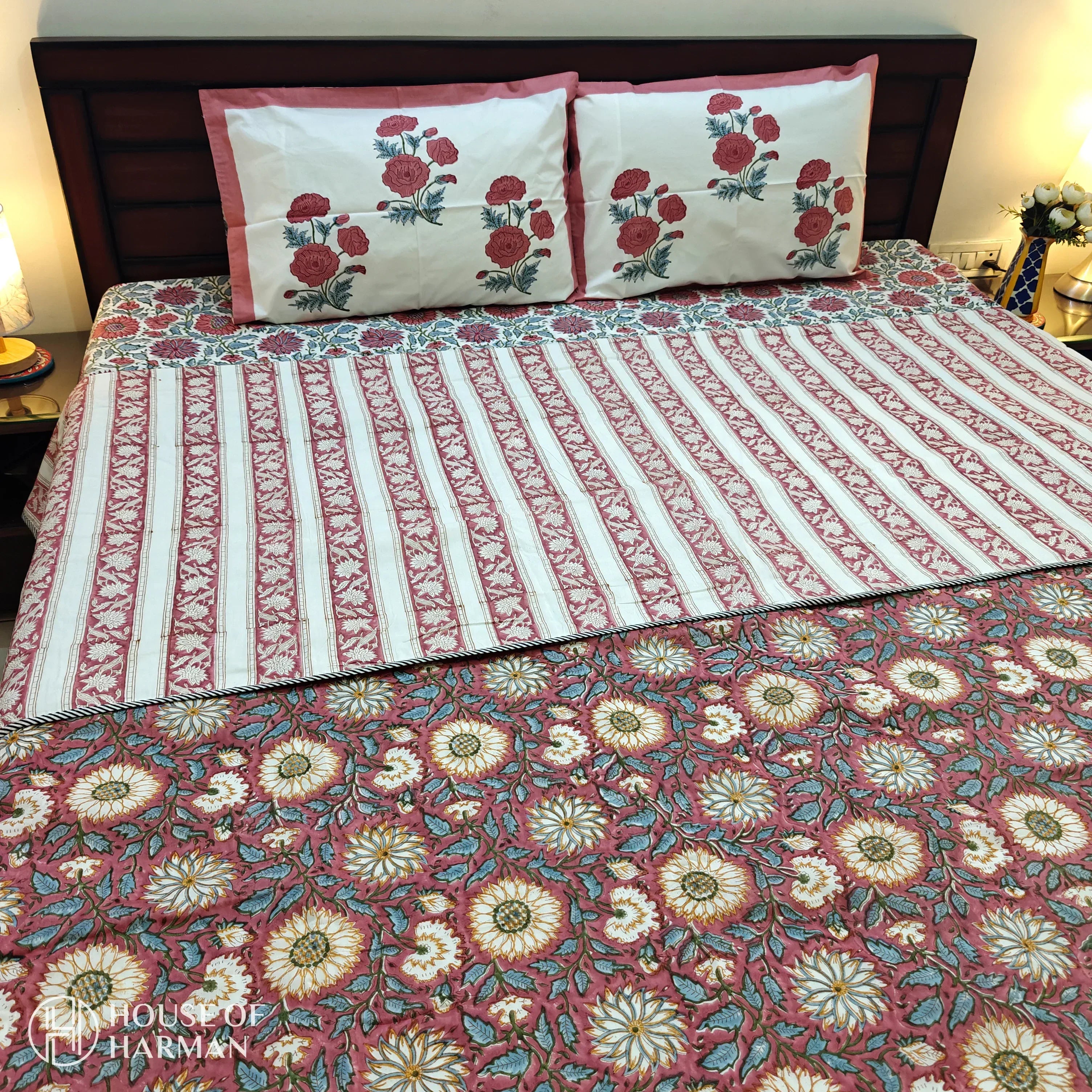 Vintage Rosewood Delight Dohar - HOUSE OF HARMAN