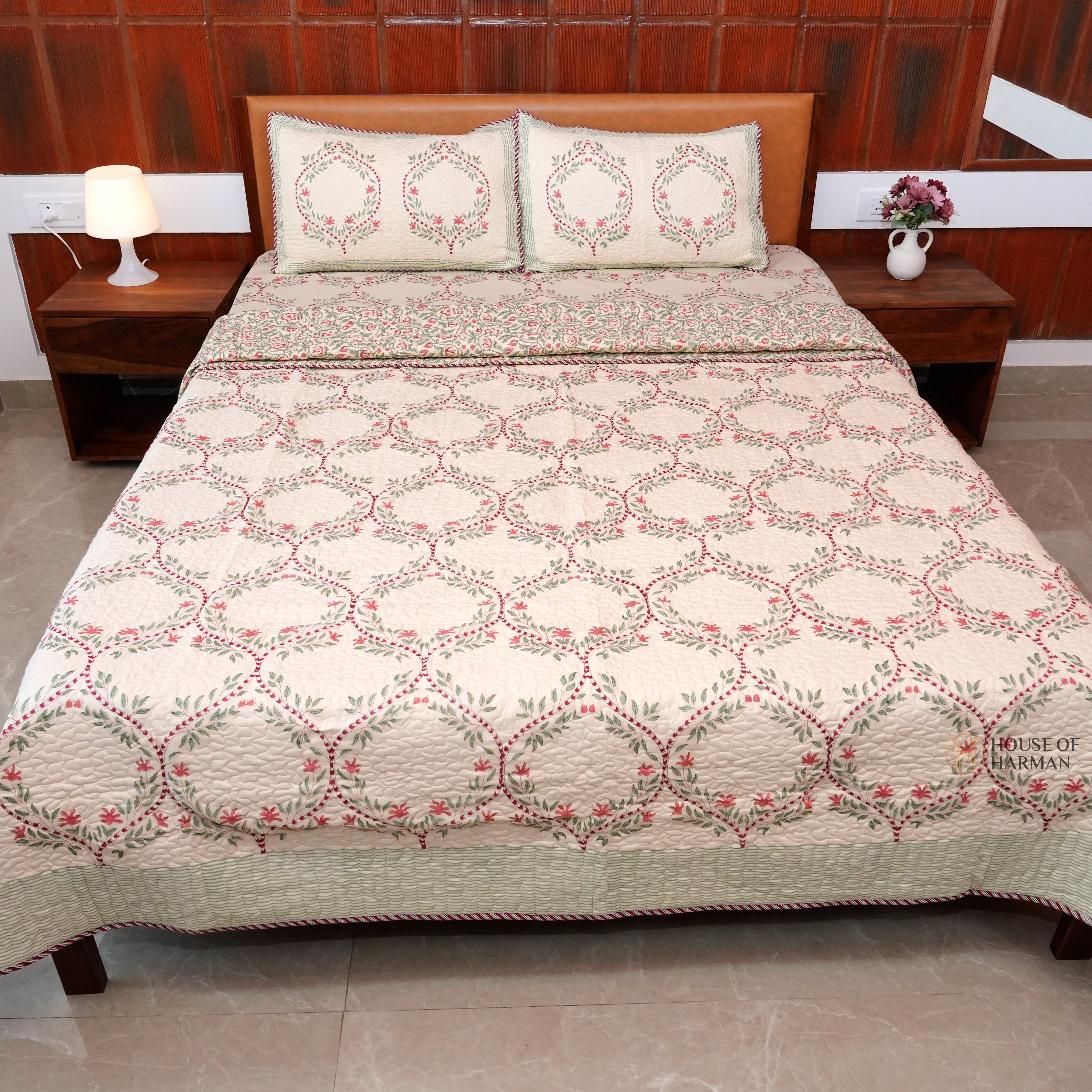 Heritage Verdant Trellis Bedcover