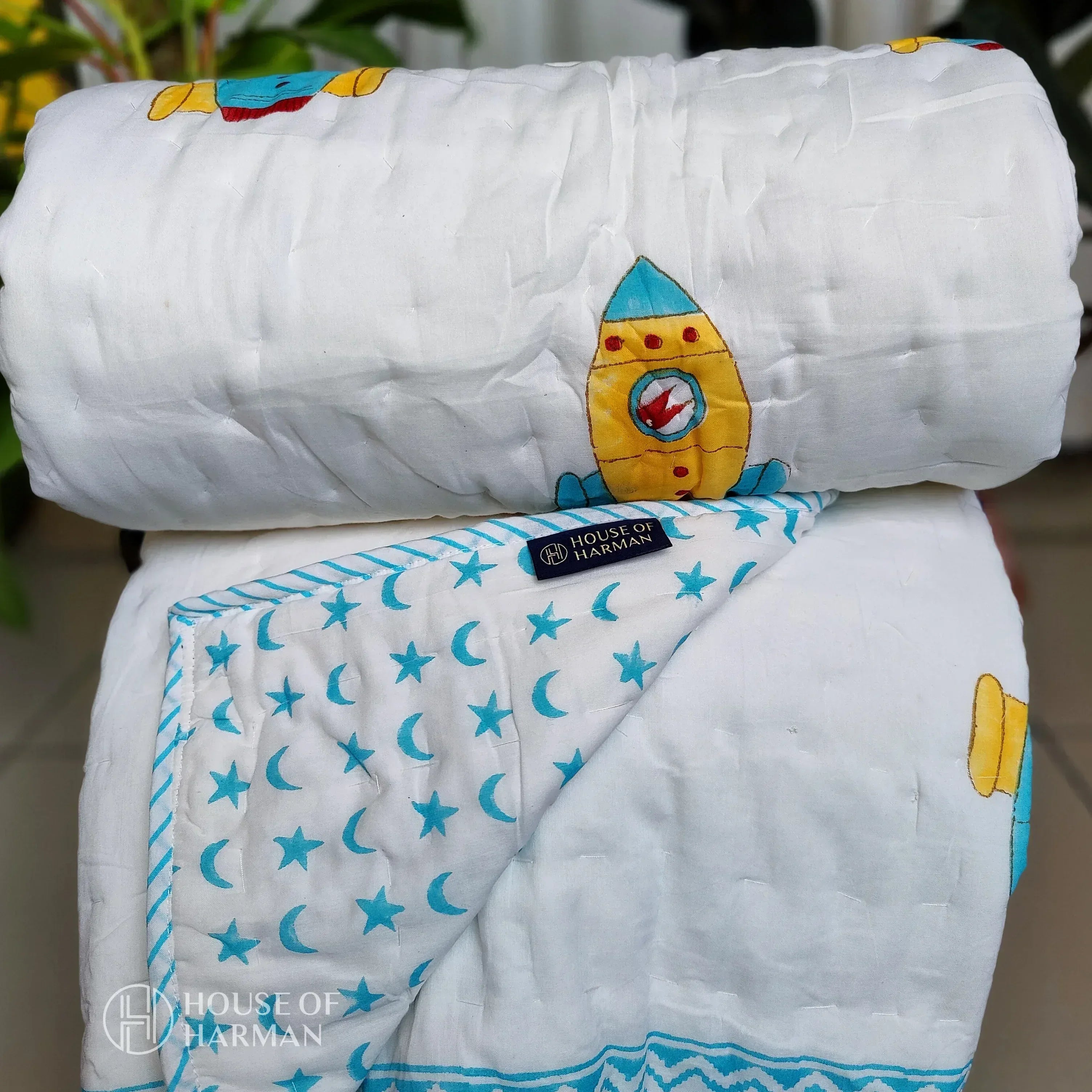 Cosmic Adventure Baby Quilt - HOUSE OF HARMAN