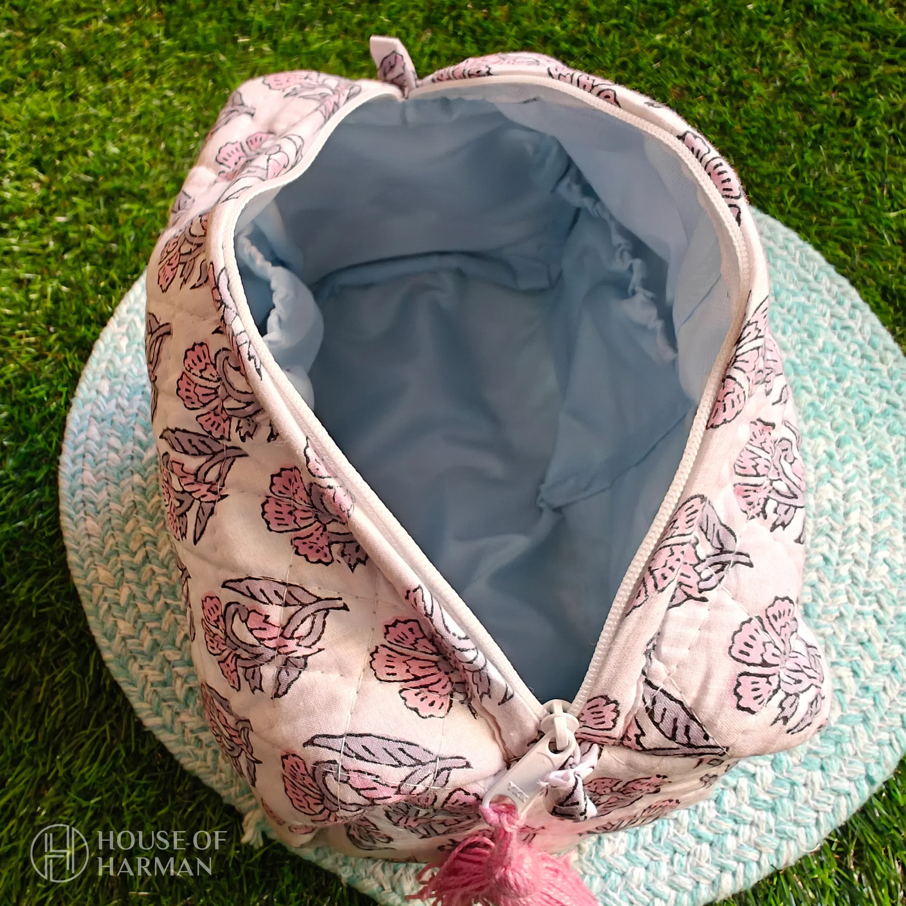 Multipurpose Pouches- Set of Three I Waterproof Lining I Four Mini Pockets Inside - HOUSE OF HARMAN