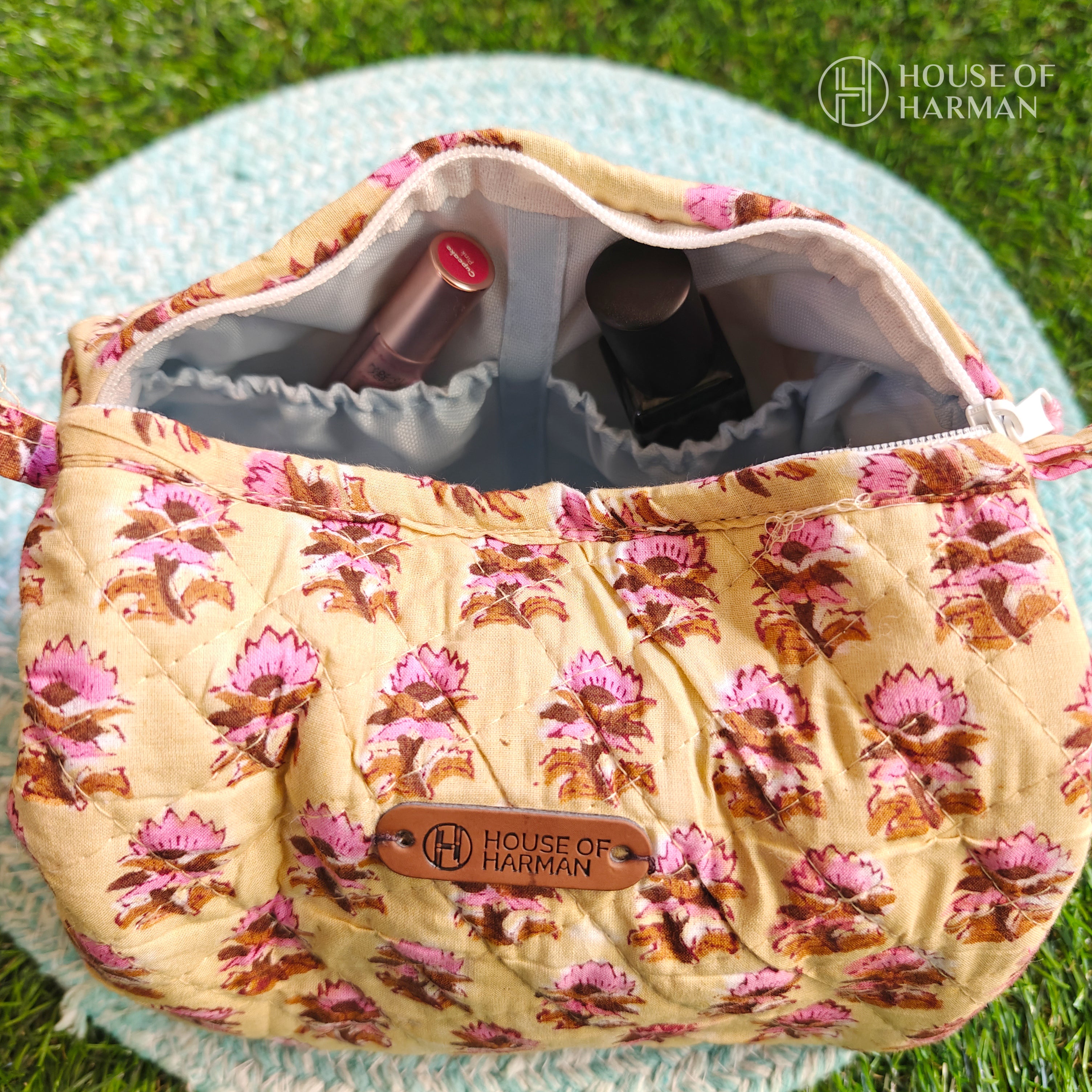 Multipurpose Pouches- Set of Three I Waterproof Lining I Four Mini Pockets Inside