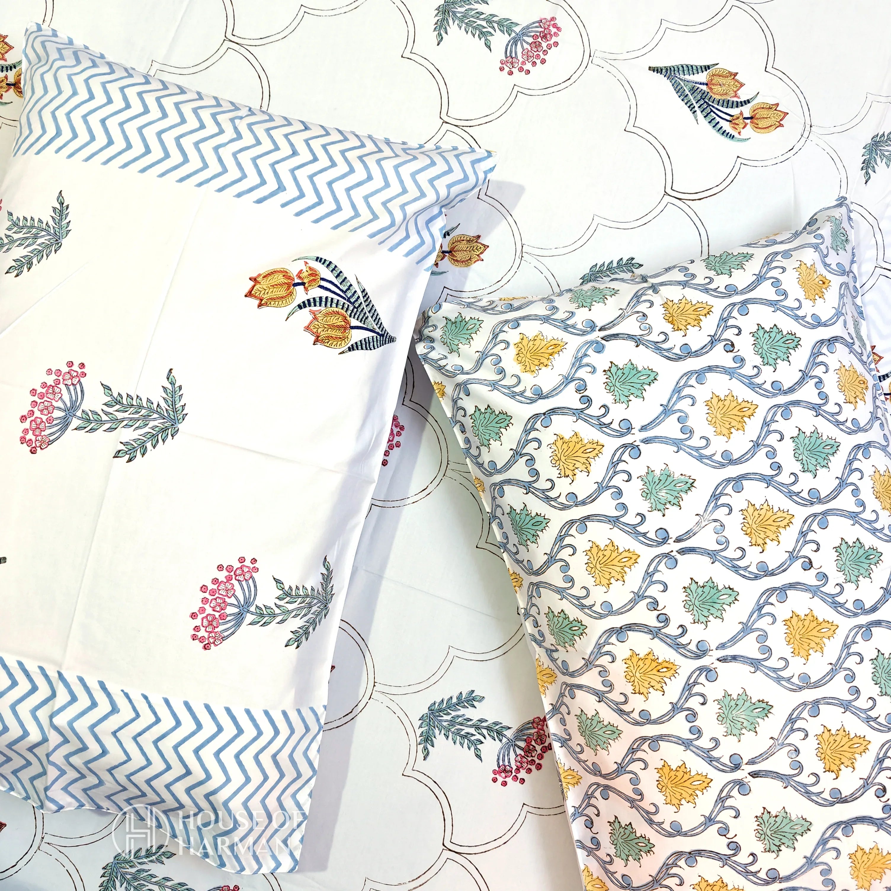 Jharokha Charbagh Bedsheet - HOUSE OF HARMAN