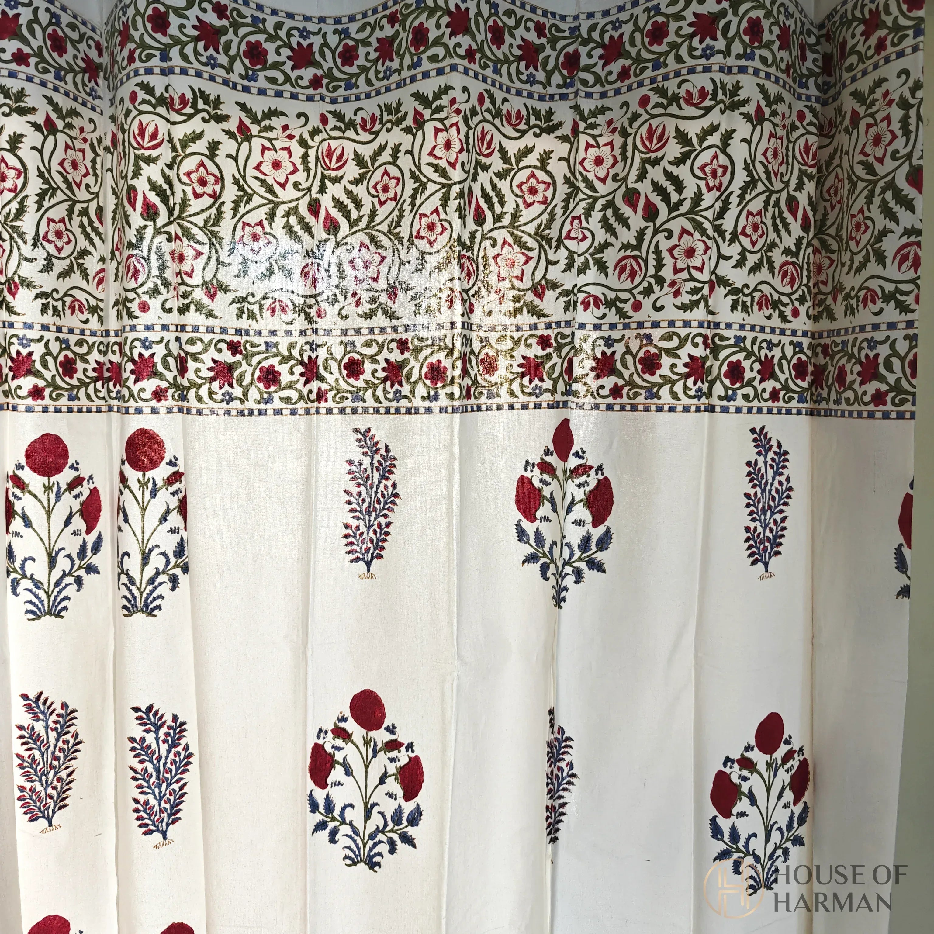 Block Print Curtain - HOUSE OF HARMAN