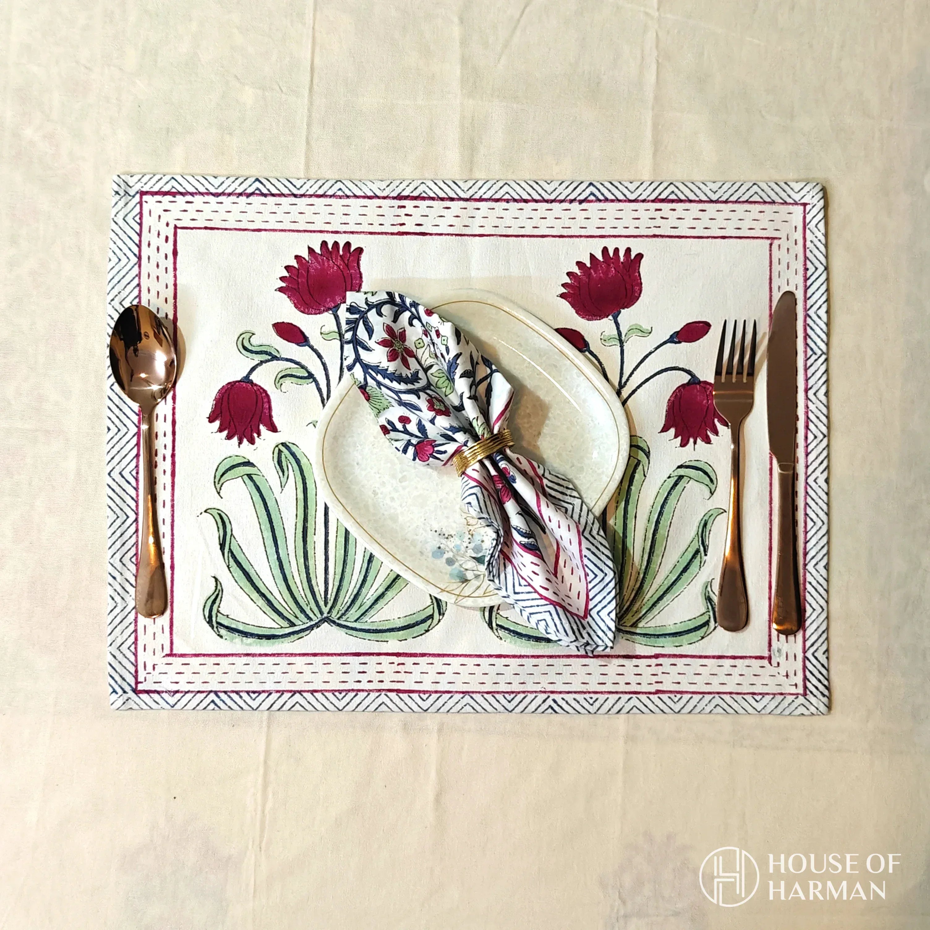 Magnolia Mist Placemats - HOUSE OF HARMAN