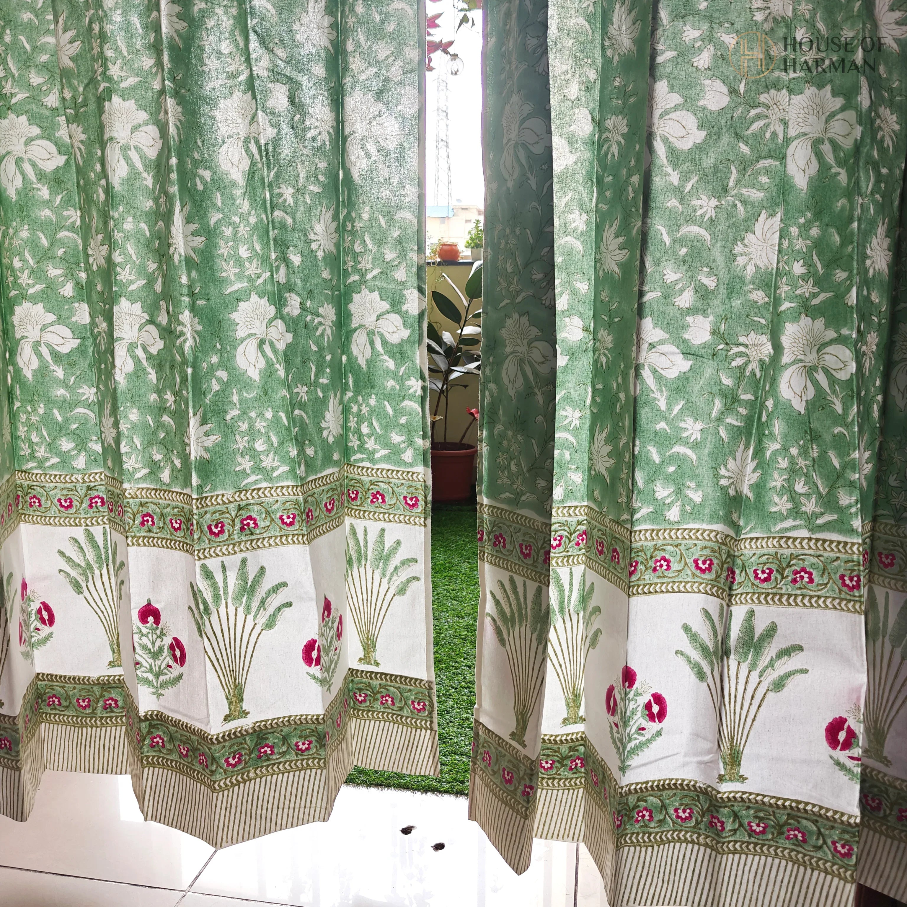 Block Print Curtain - HOUSE OF HARMAN