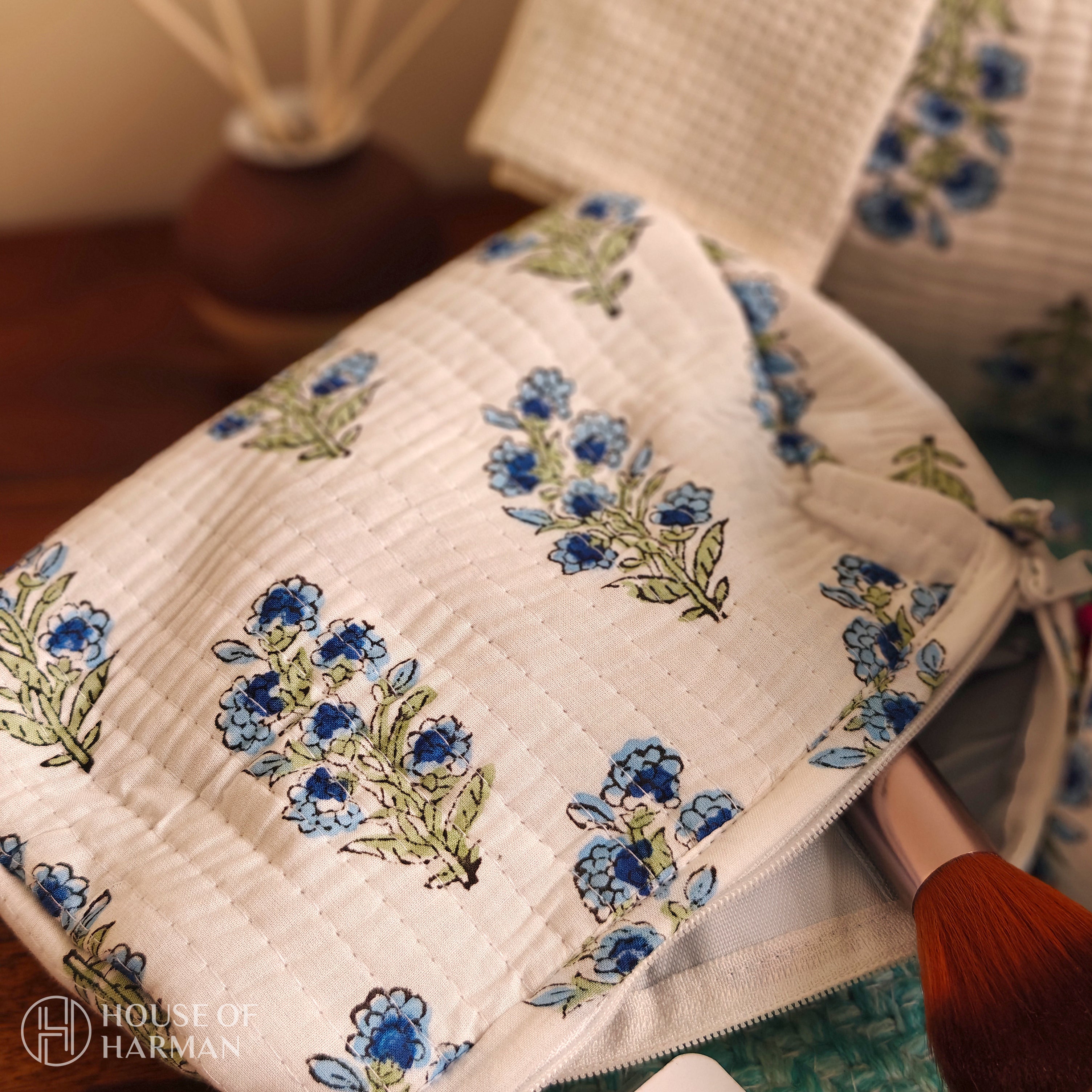 Multipurpose Pouches- Set of Three I Waterproof Lining I Four Mini Pockets Inside